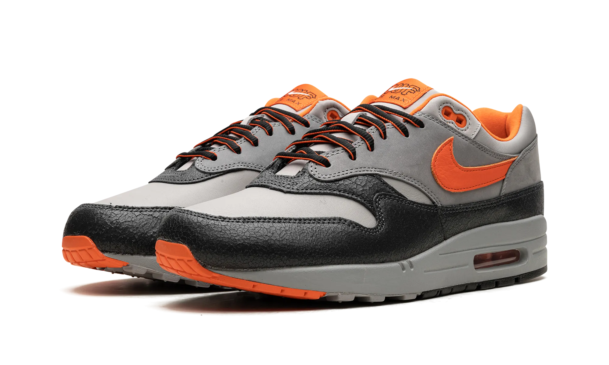 traction - enhanced shoes indoor - track running shoes Air Max 1 SP "HUF BRILLIANT ORANGE"