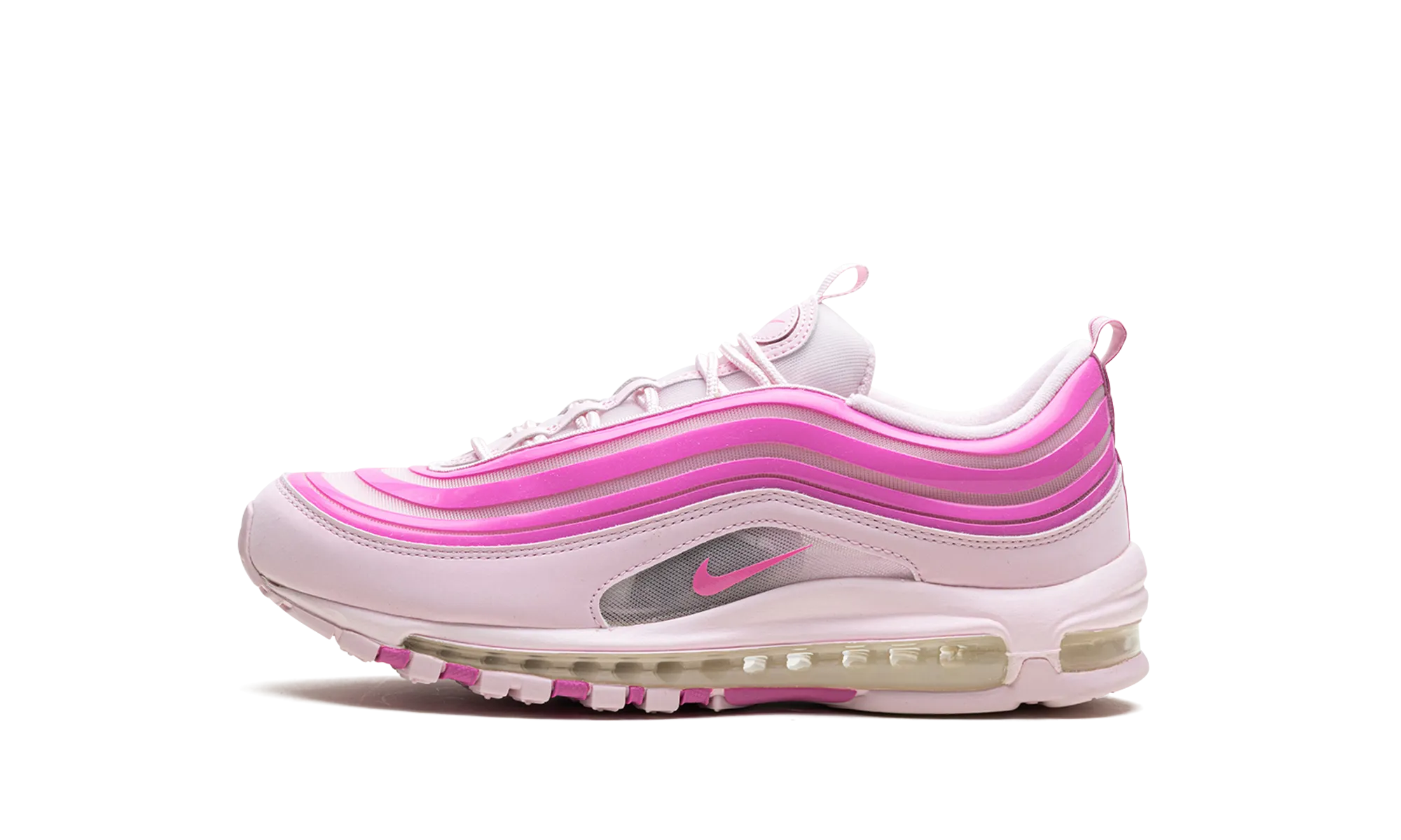 jogging in park running in a coral reef area shoes Air Max 97 "Pink Foam"