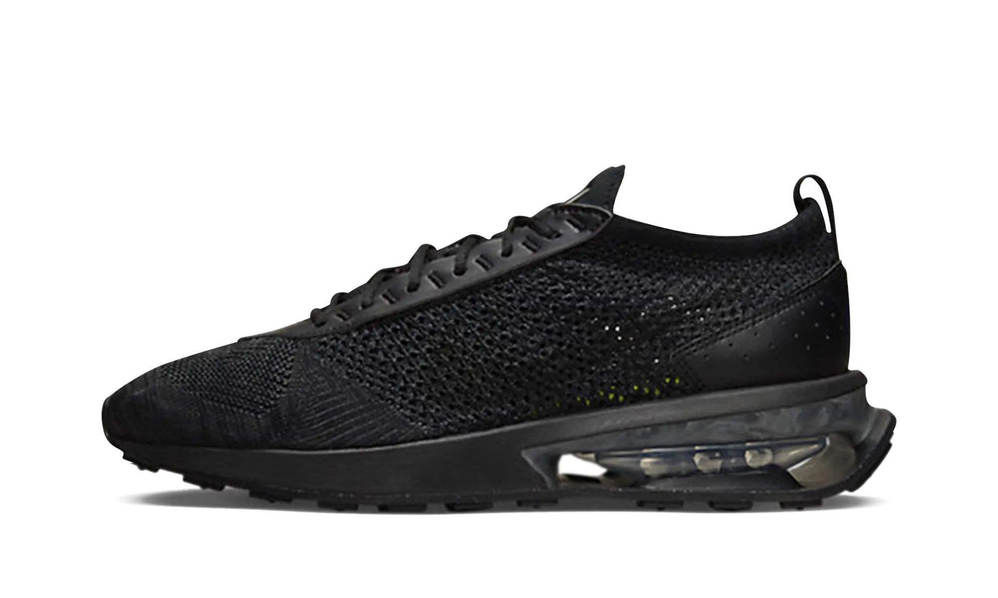 running in a delta area shoes rigid - upper - feature shoes Air Max Flyknit Racer "Triple Black"