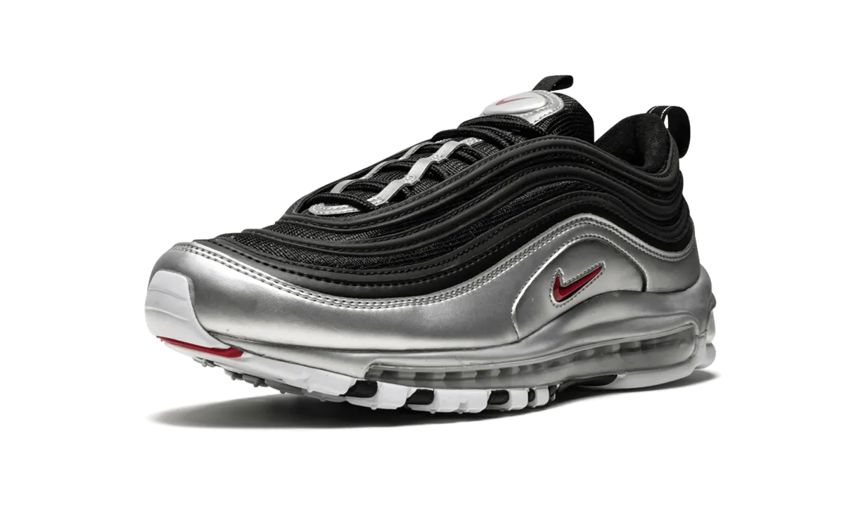 AIR MAX 97 QS "Silver Black" style - specific shoes Functional utility