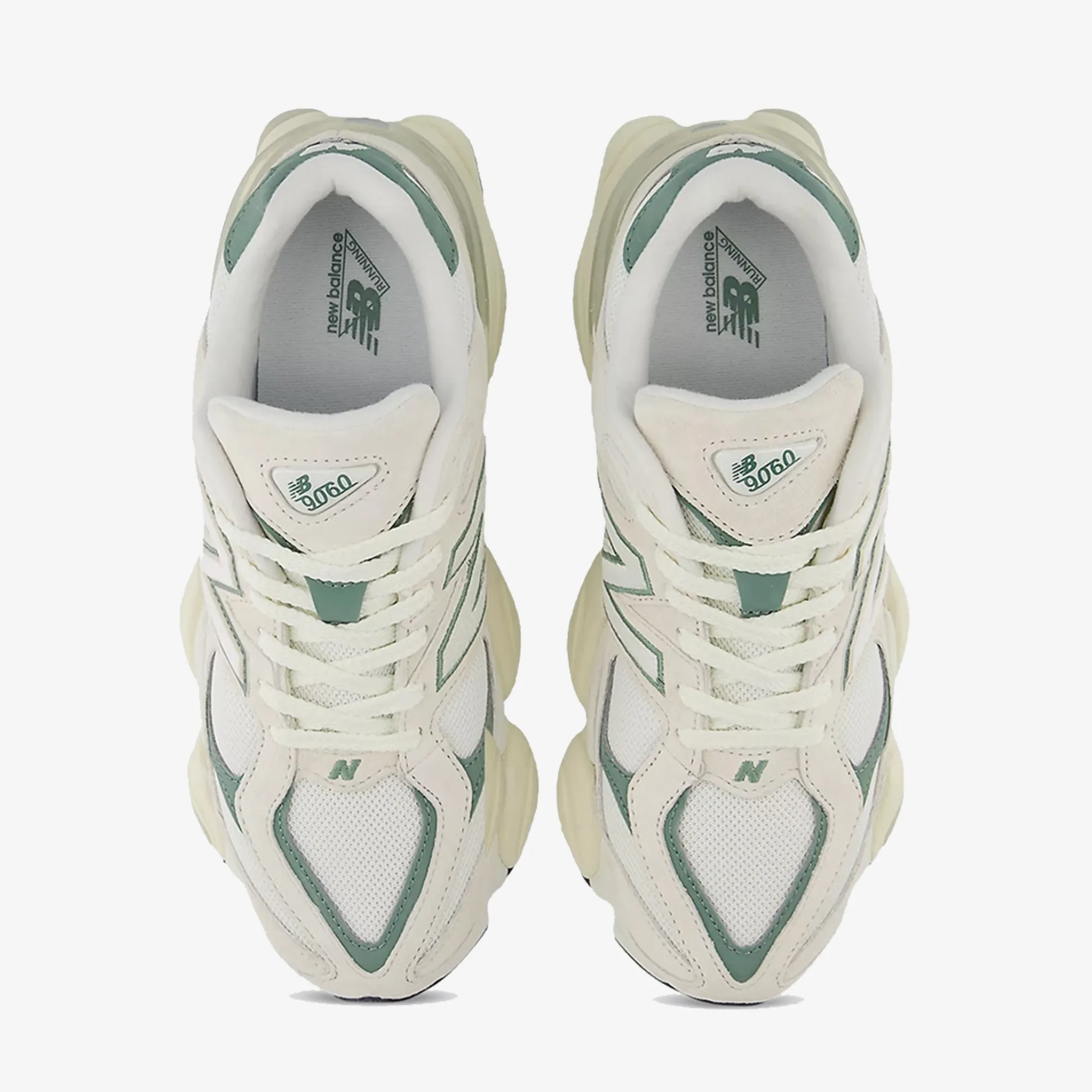 New Balance | 9060 { BEIGE running in a tennis court area shoes