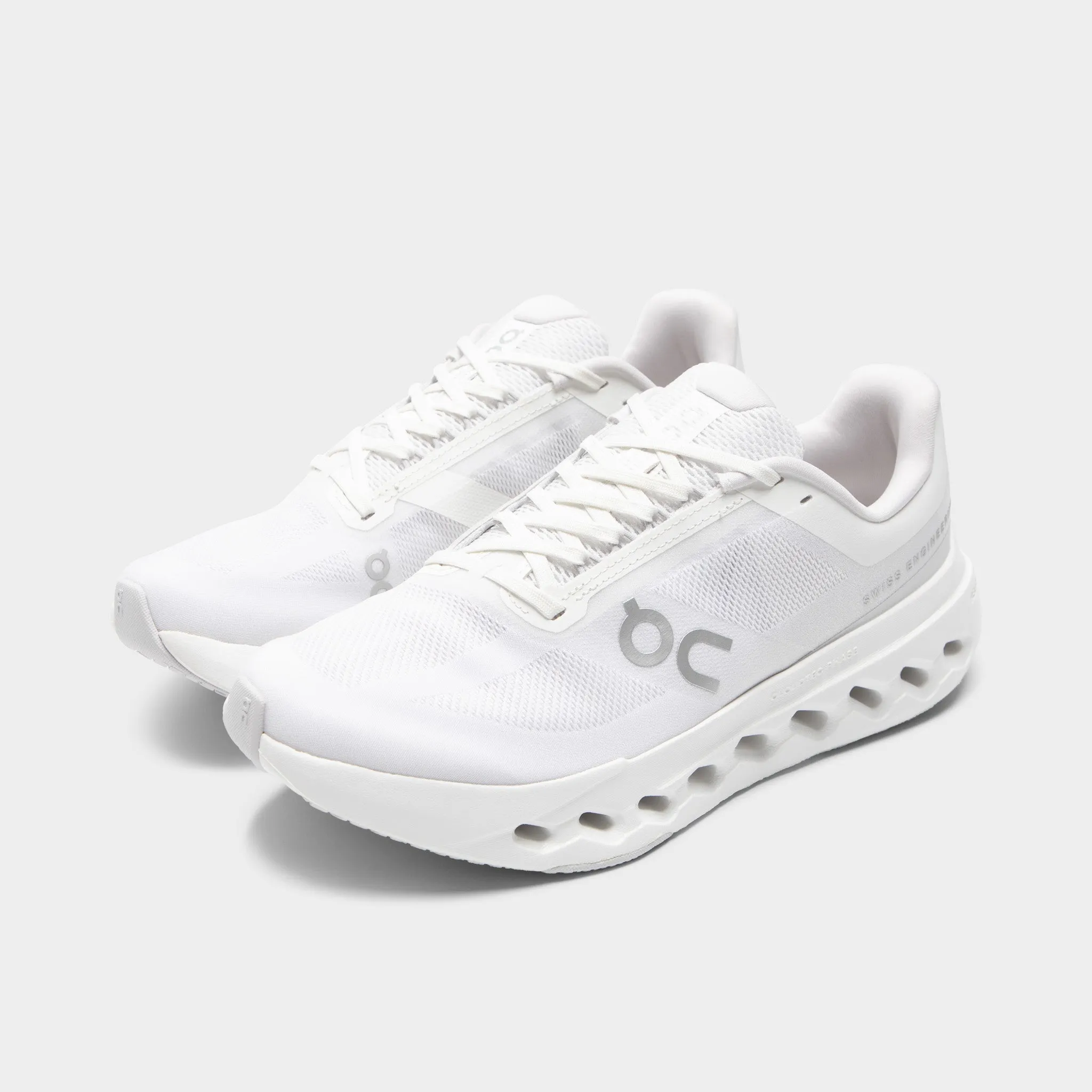 On Cloudsurfer White / Silver Soft Interior