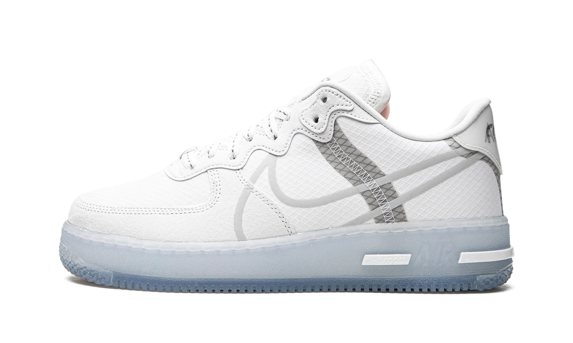 Air Force 1 React "White Ice" Comfort Lacing Free Fit