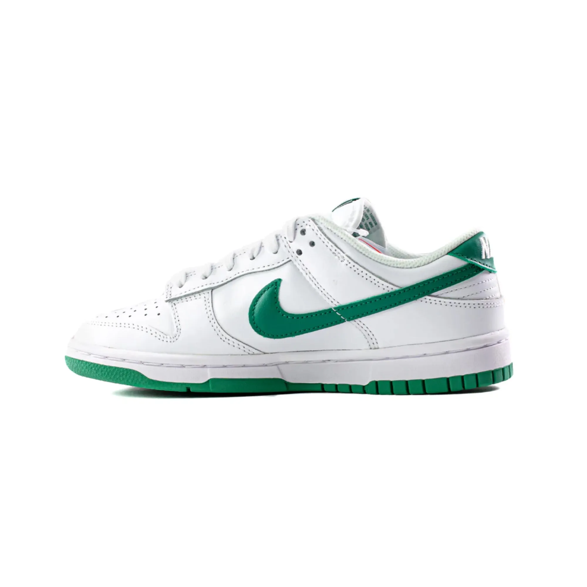 Reinforced Eyelet Construction Nike Dunk Low 'White Green Noise' Women's (2021)