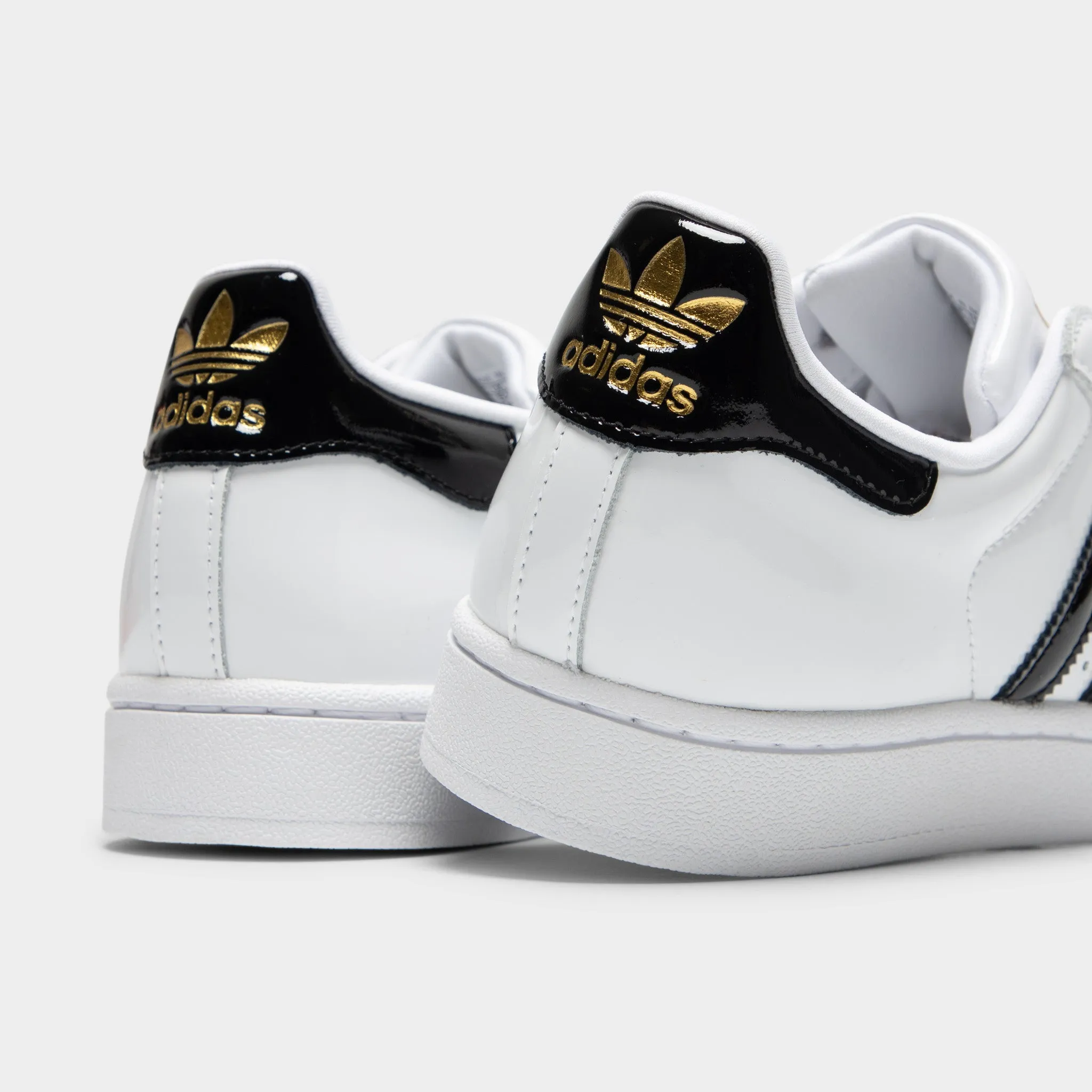 adidas Women's Superstar II White / Core Black - Gold Metallic Carbon Fiber Plates Run Errands