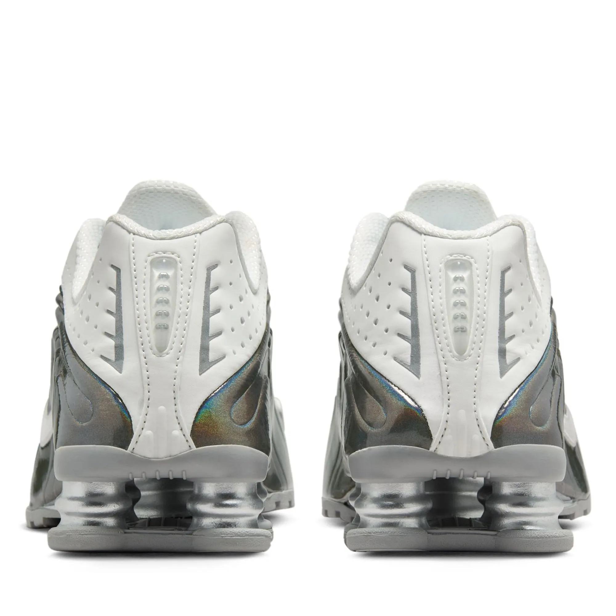 Hyper Compression Low Top Profile Women's Nike Shox R4 - Summit White/Hydrangeas
