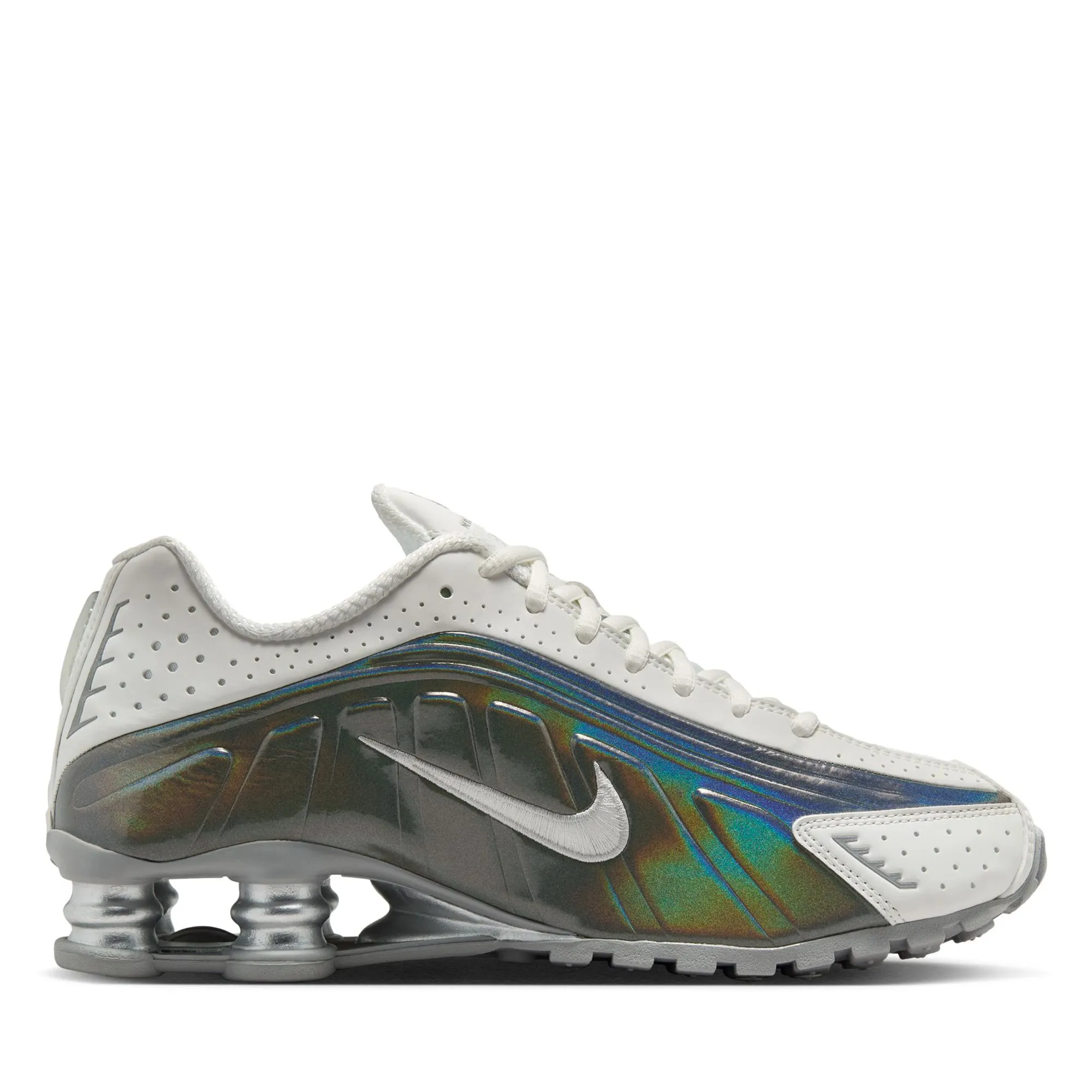 Compression Molded Foam Daily Step Women's Nike Shox R4 - Summit White/Hydrangeas
