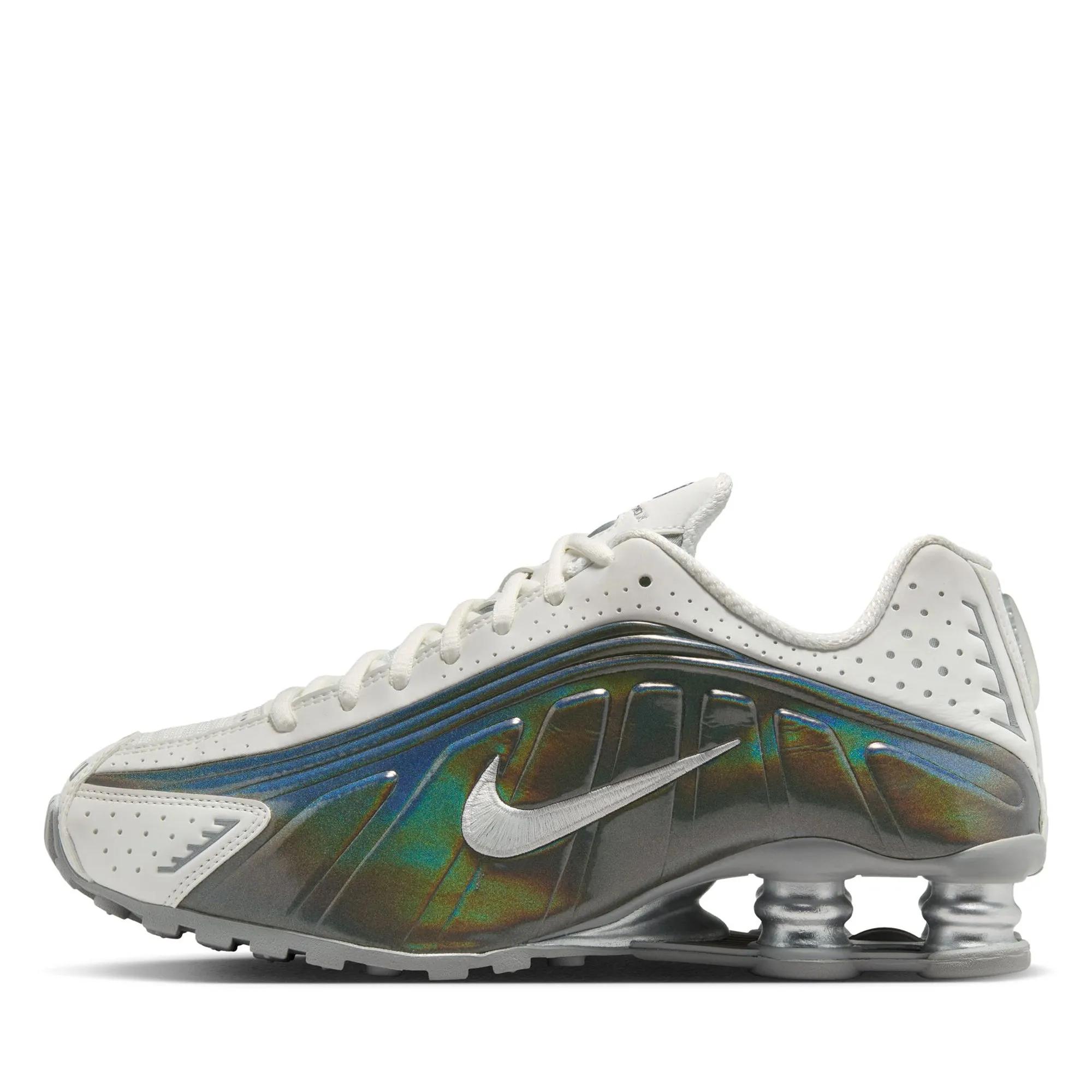 Women's Nike Shox R4 - Summit White/Hydrangeas Upgraded look energy returning