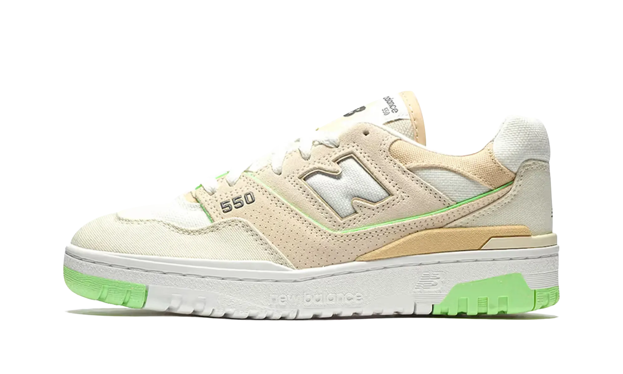 morning running shoe moment material - innovation 550 WMNS "Turtledove Green Aura"