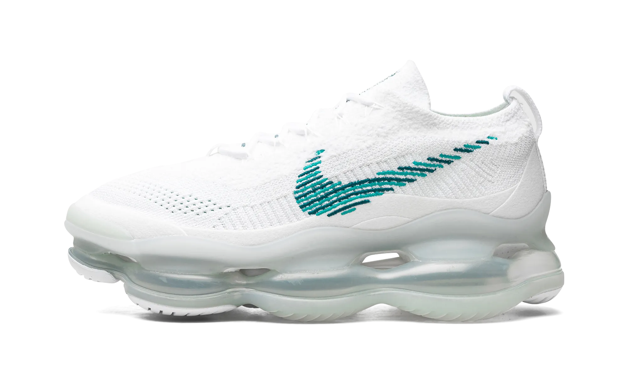 padded insole Strap closure Air Max Scorpion Flyknit "White Geode Teal"