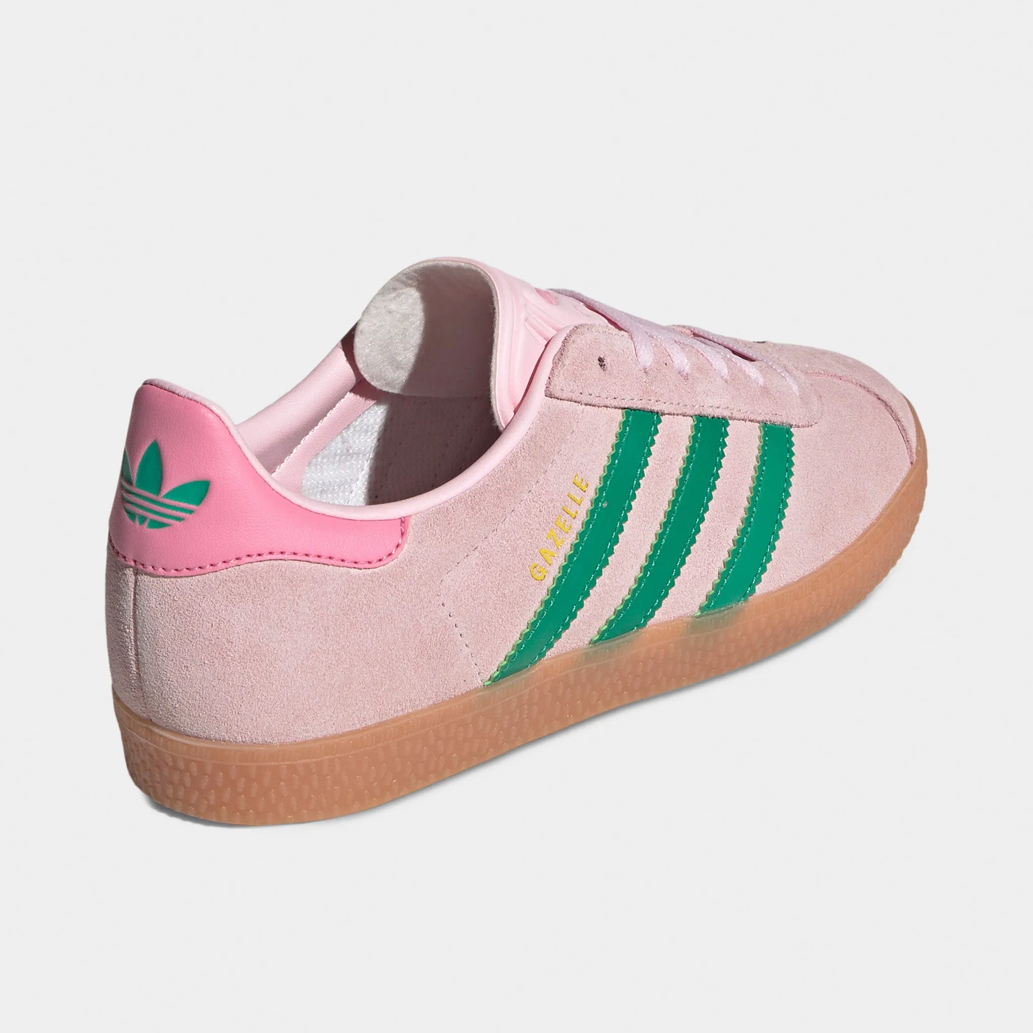 Anti   Blister adidas Juniors' Gazelle Clear Pink / Court Green - Bliss Pin