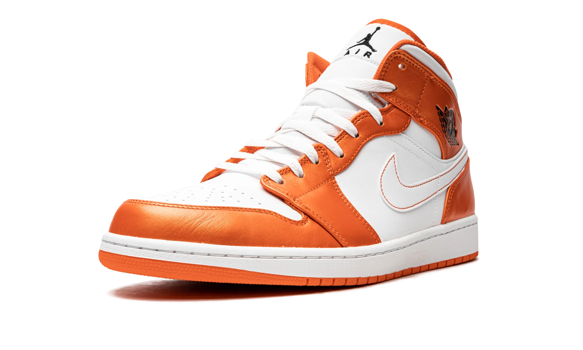 Air Jordan 1 Mid SE "Electro Orange" Durable flexibility