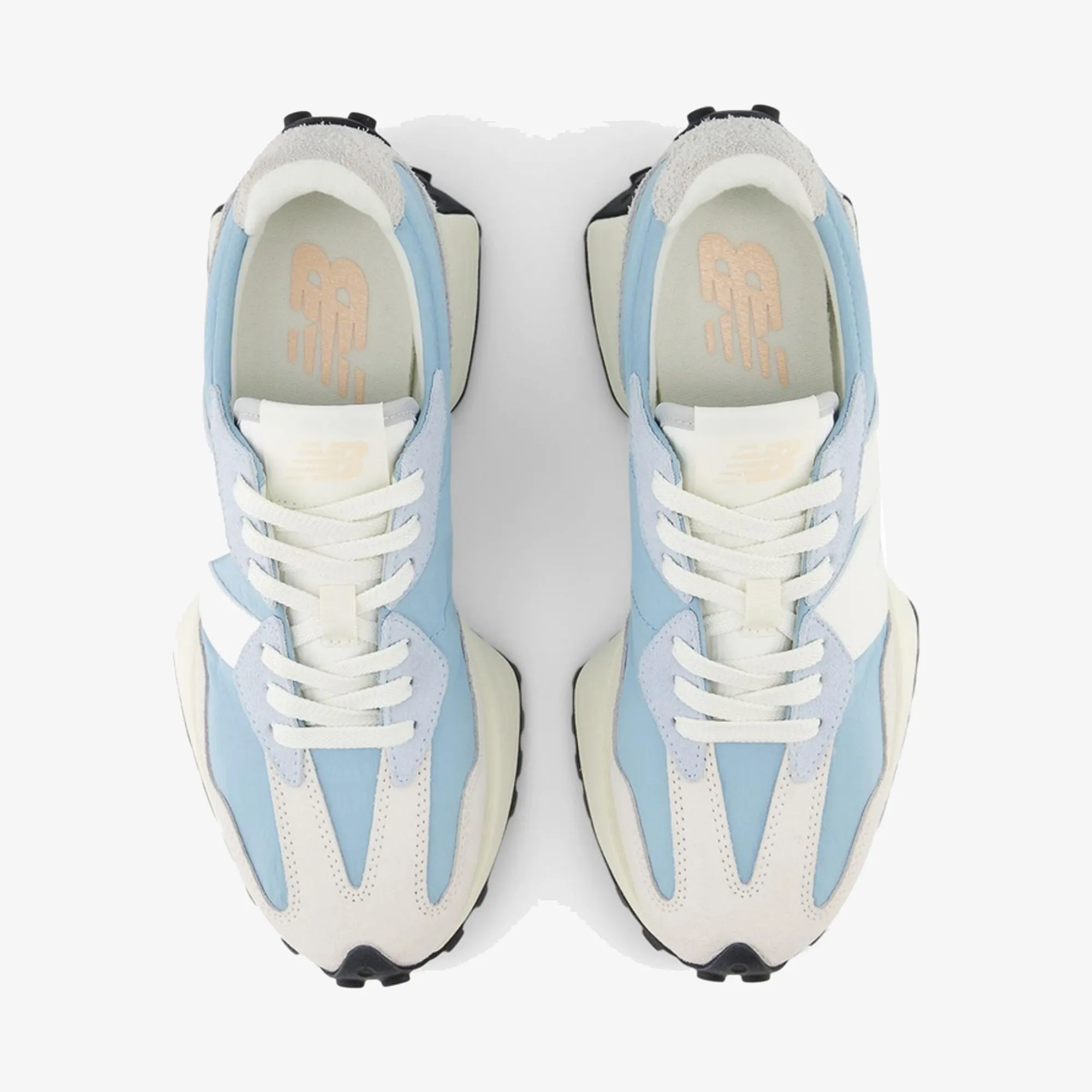 New Balance | 327 { CHROME BLUE running with water bottle shoes