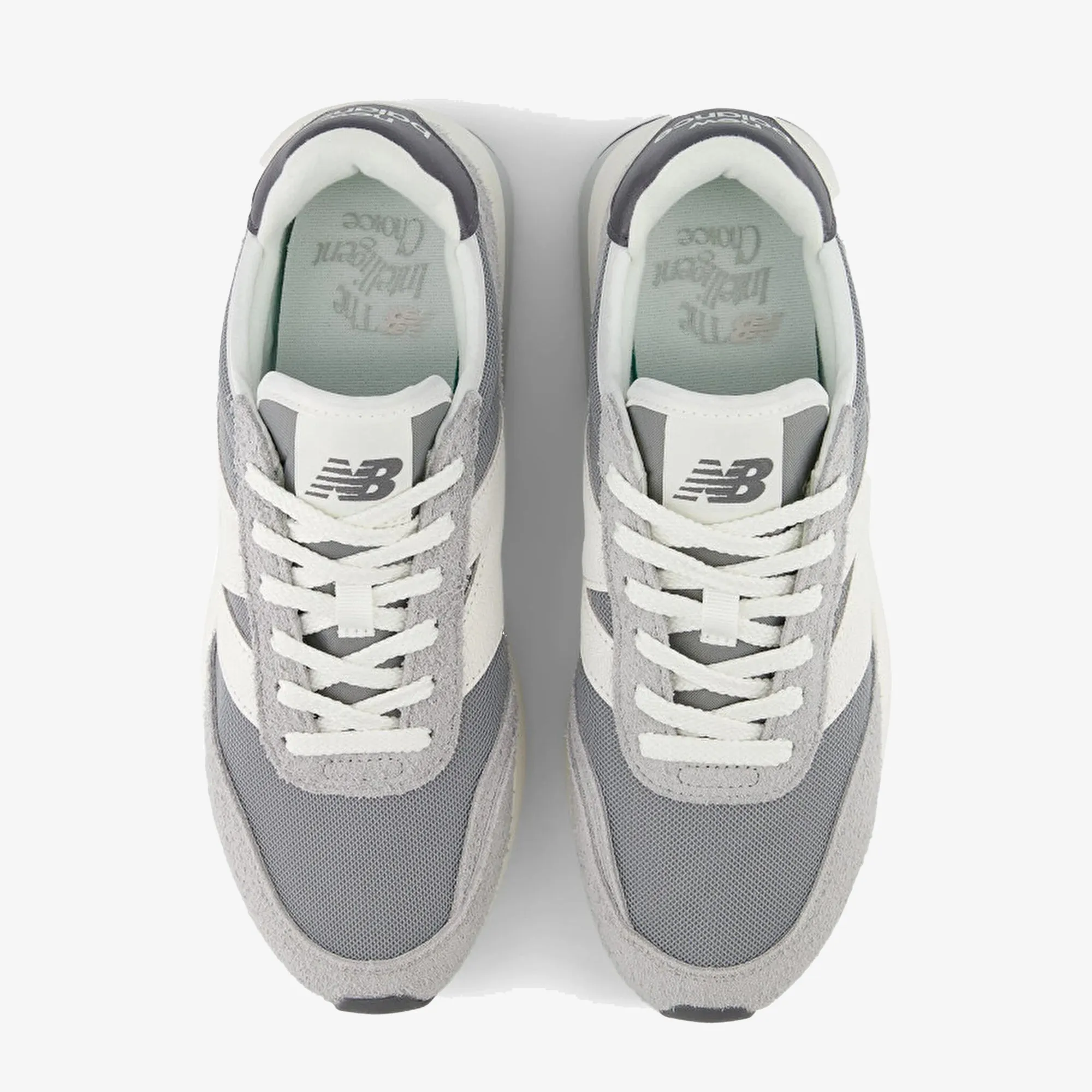 New Balance | 370 { GREY/WHITE flat feet shoes Unique