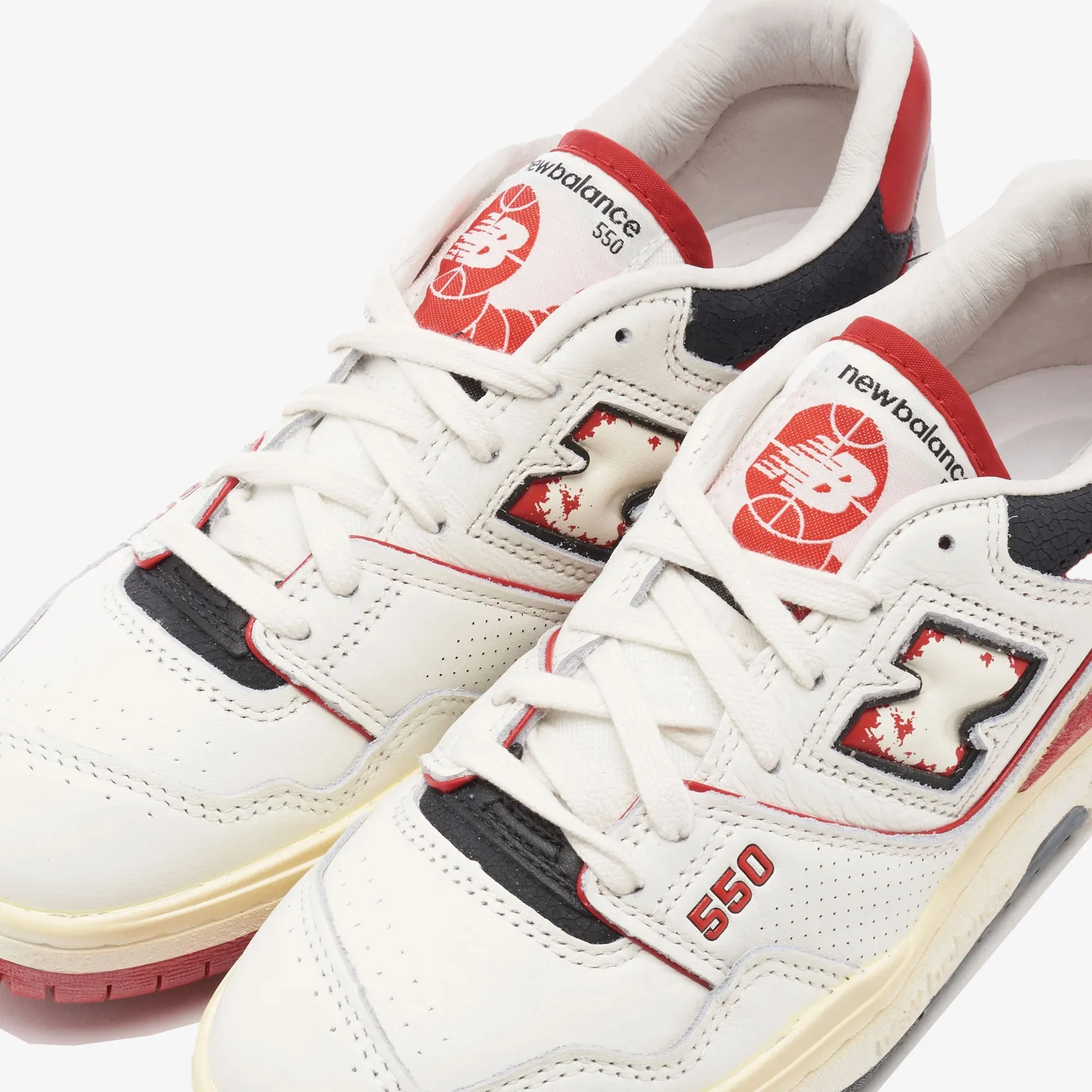 New Balance | BB550 VGA  { RED/WHITE multi - density - midsole - feature shoes Roll Bar