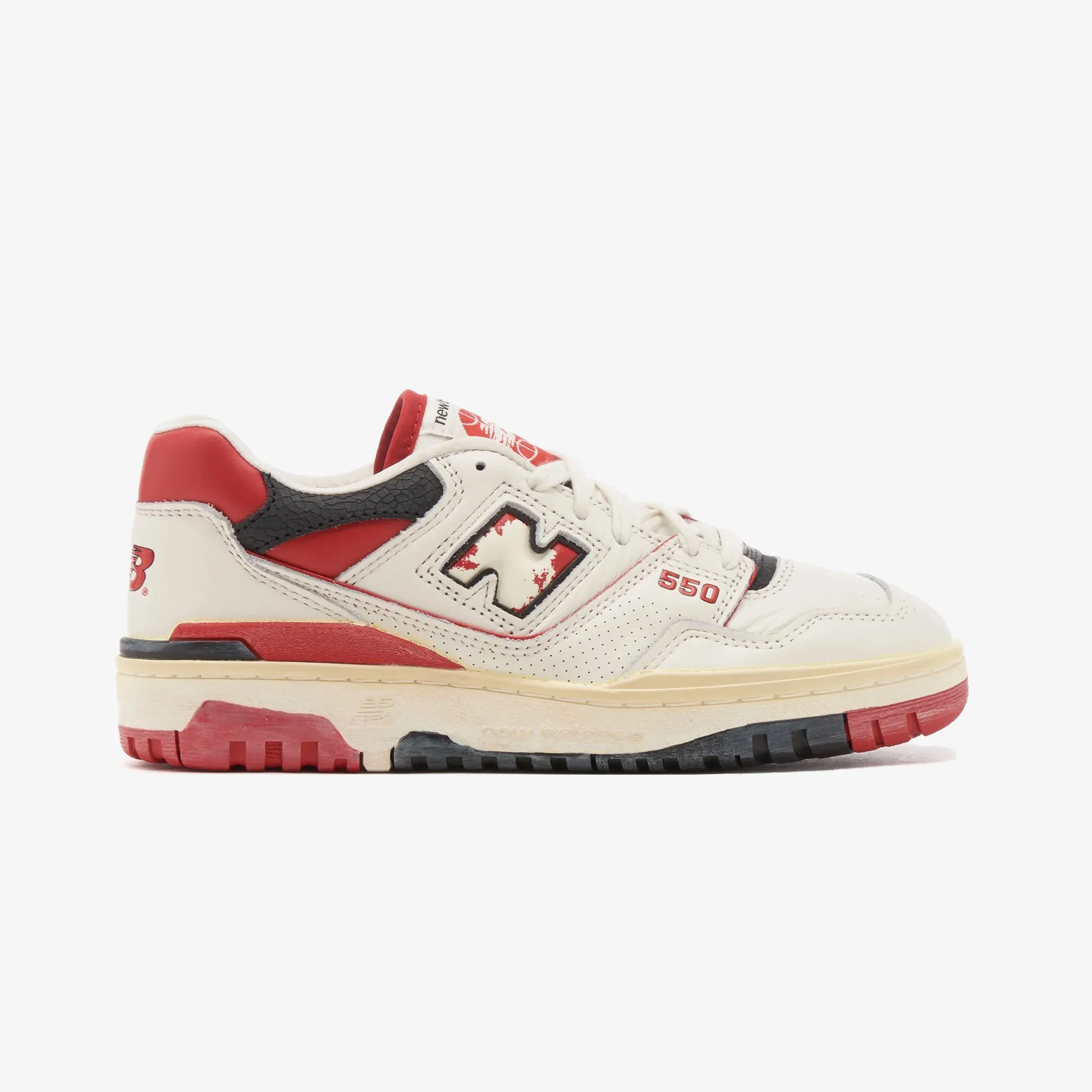 Aerodynamic Shape New Balance | BB550 VGA  { RED/WHITE
