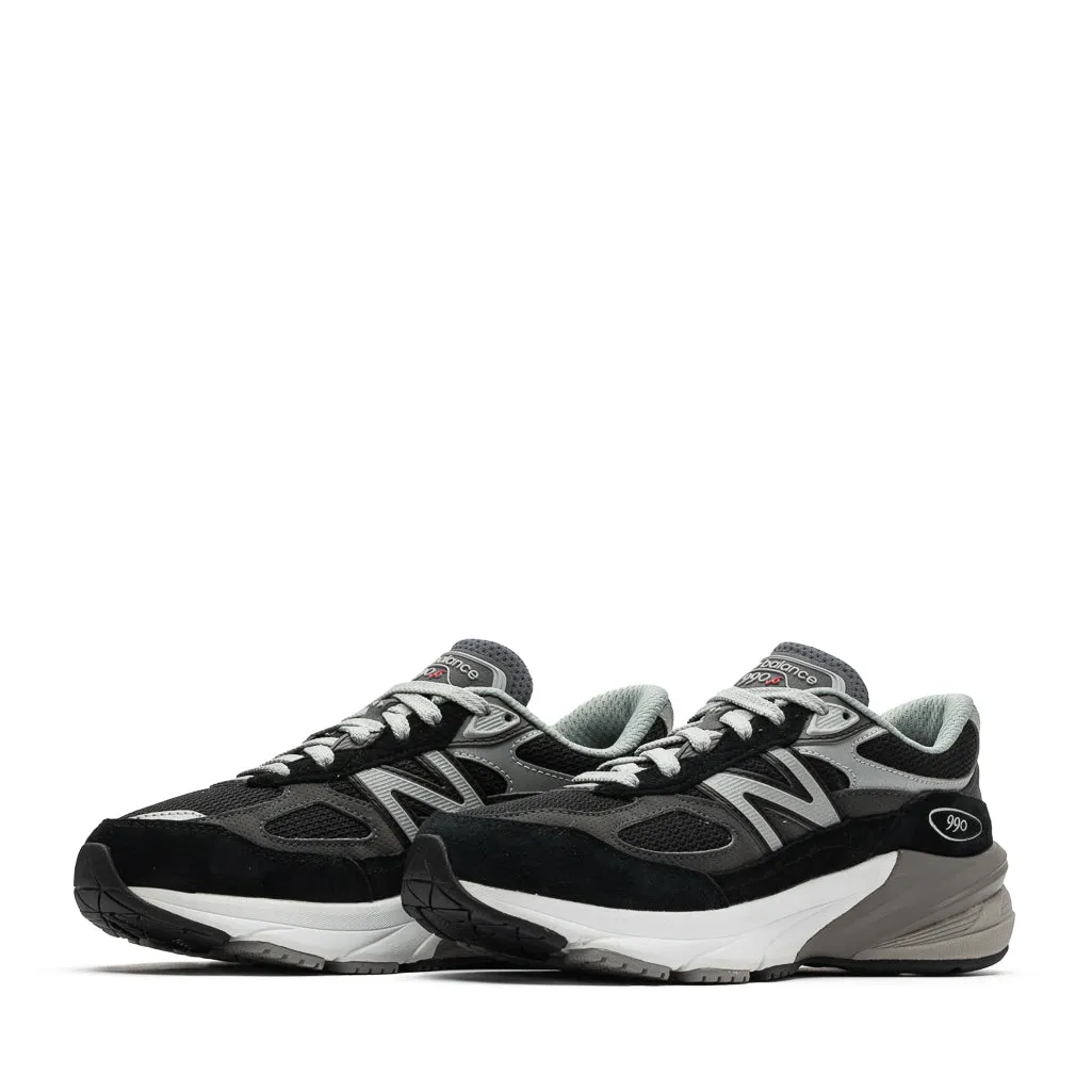 New Balance FuelCell 990v6 (GS) - Black/Silver Hydrophobic Upper Treatment