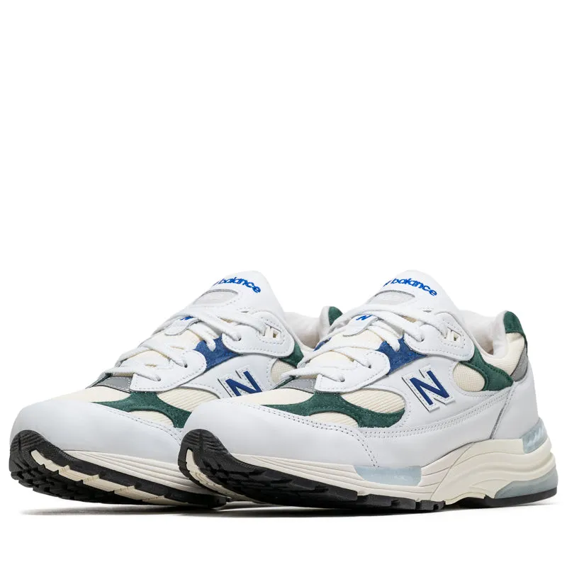 Bold Details Responsive Movement New Balance Made In USA 992 - White/Marsh Green