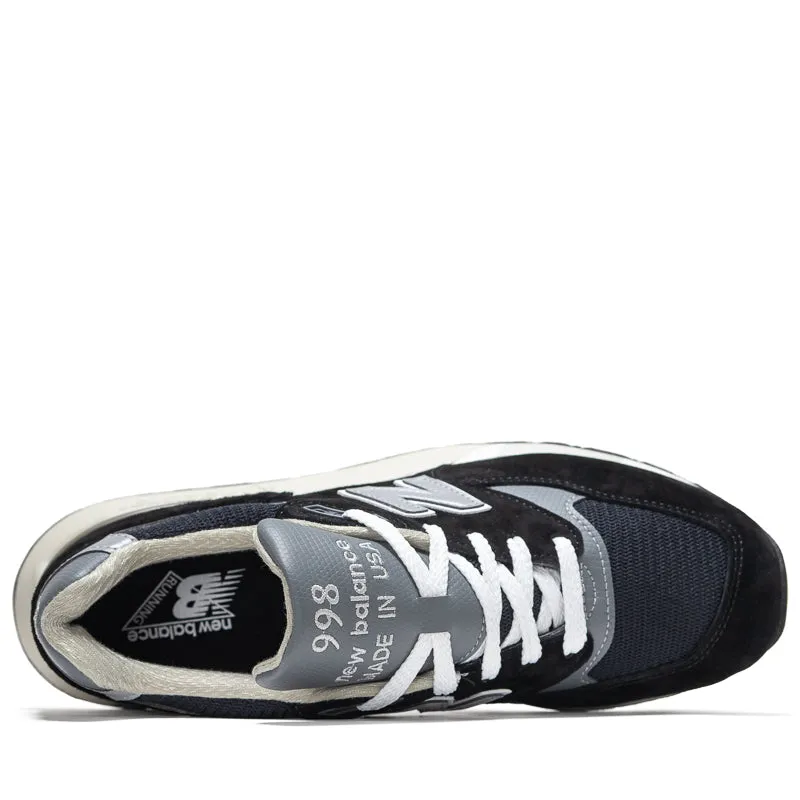 Perforated Toe Box New Balance Made in USA 998 - Black/Silver