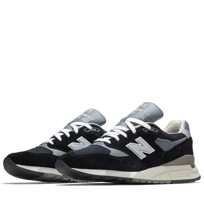 Abrasion Proof Stitching New Balance Made in USA 998 - Black/Silver