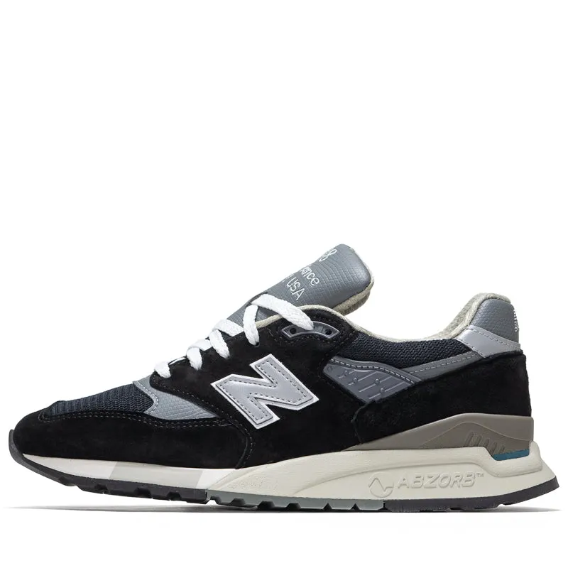 New Balance Made in USA 998 - Black/Silver Fast Action