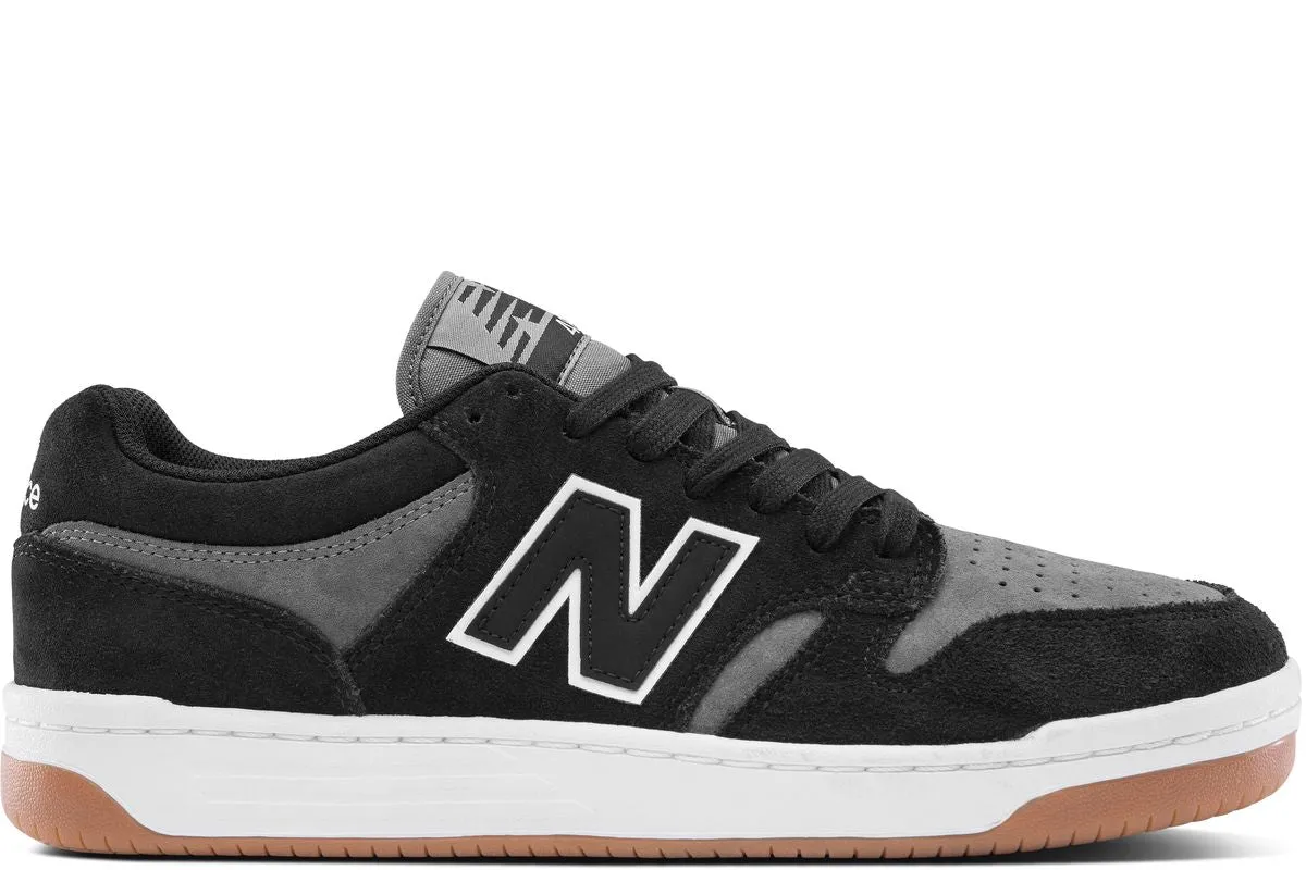 No Pressure Fit Quiet Move New Balance Numeric 480 Black/Grey Shoes