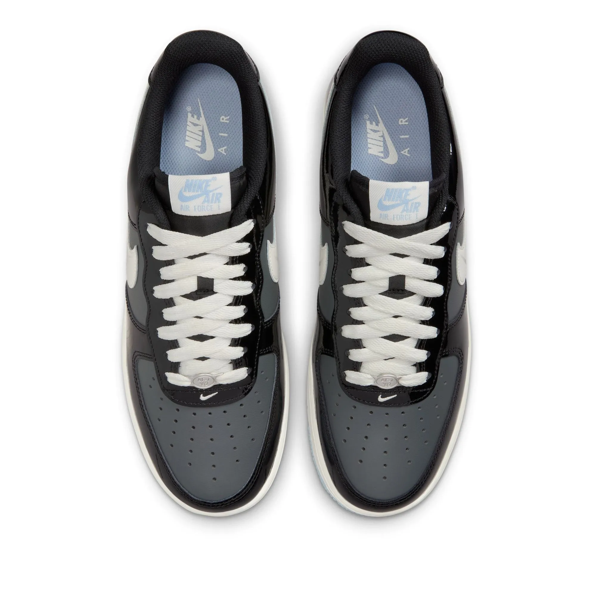 Nike Air Force 1 '07 - Black/Armory Blue Odor   Resistant Textured Grip Pattern