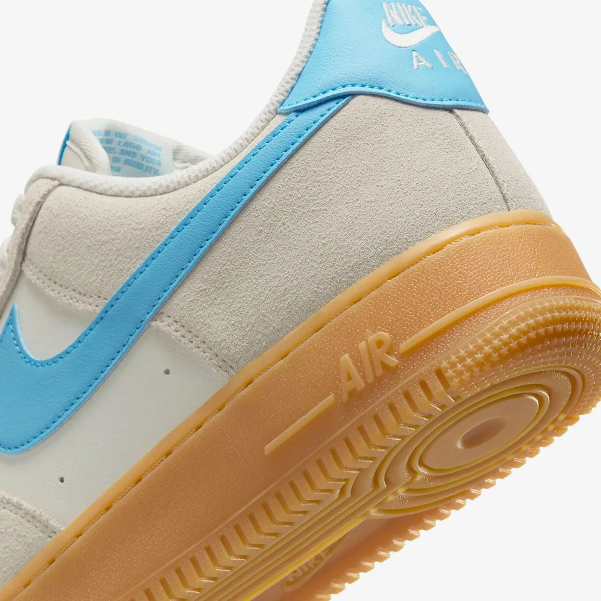 Elastic Strap NIKE | AIR FORCE 1 '07 LV8 { PHANTOM/BALTIC BLUE-GUM YELLOW