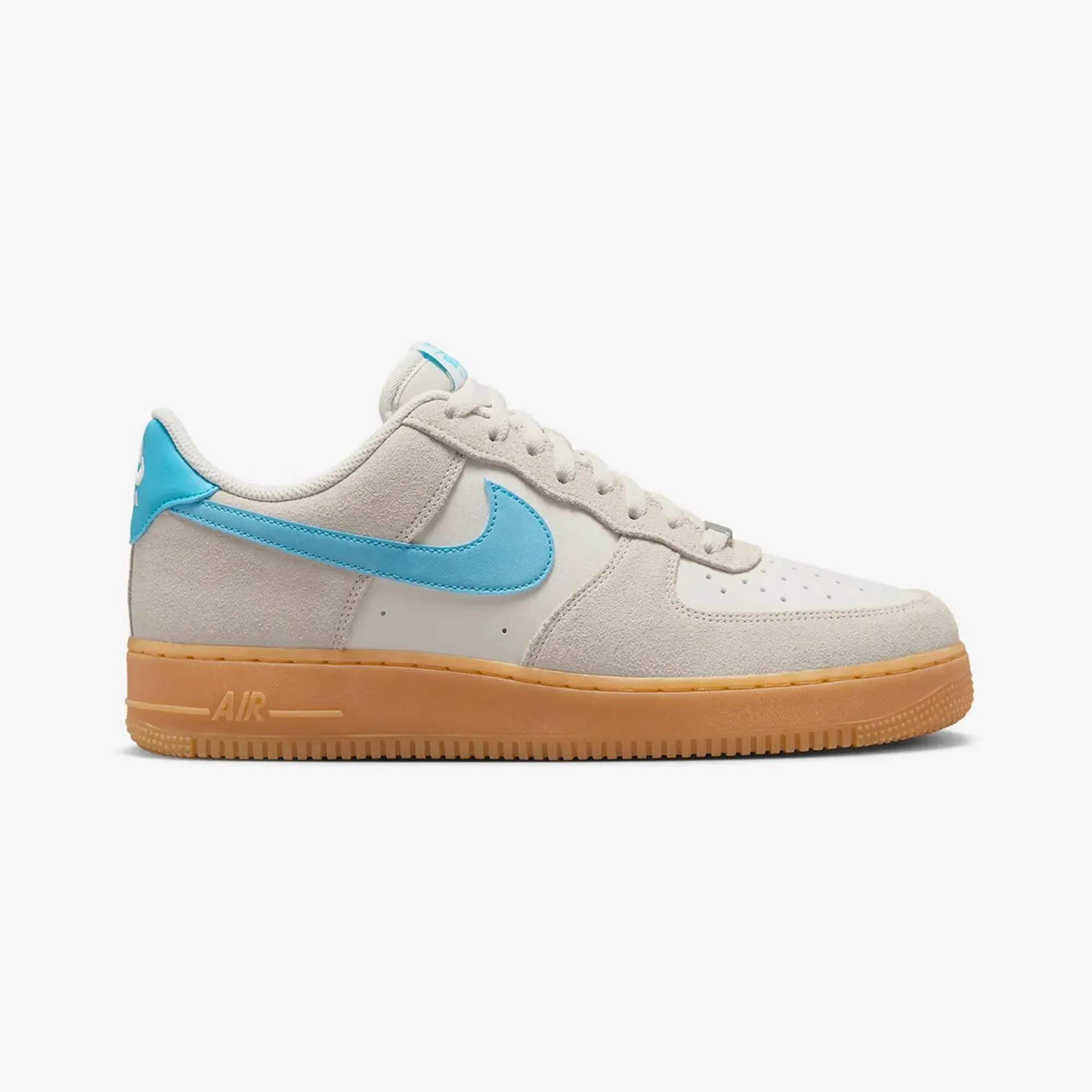 Odor Resistant Material NIKE | AIR FORCE 1 '07 LV8 { PHANTOM/BALTIC BLUE-GUM YELLOW