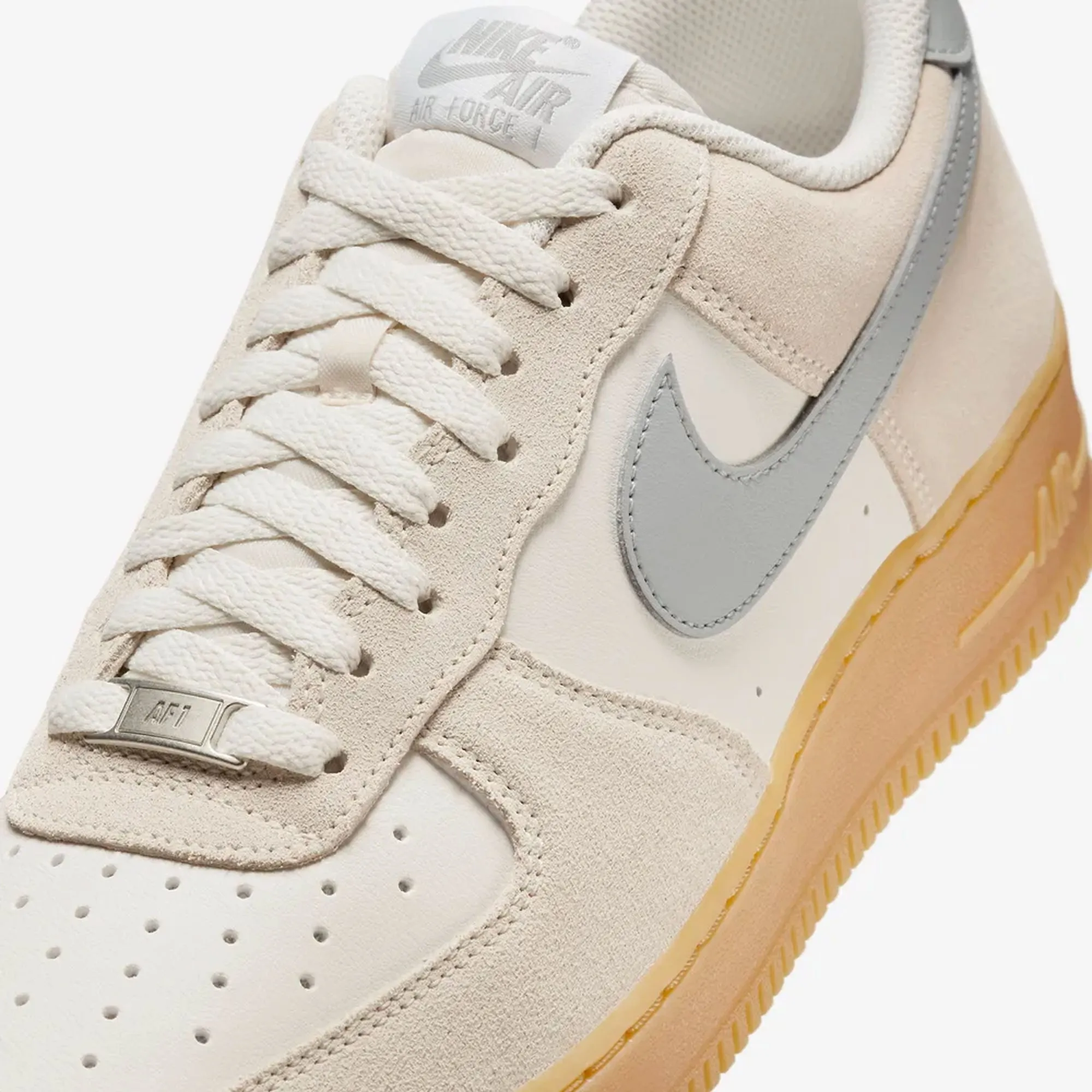 Eco Friendly Dye Process NIKE | AIR FORCE 1 '07 LV8 { PHANTOM/LT SMOKE GREY-GUM YELLOW