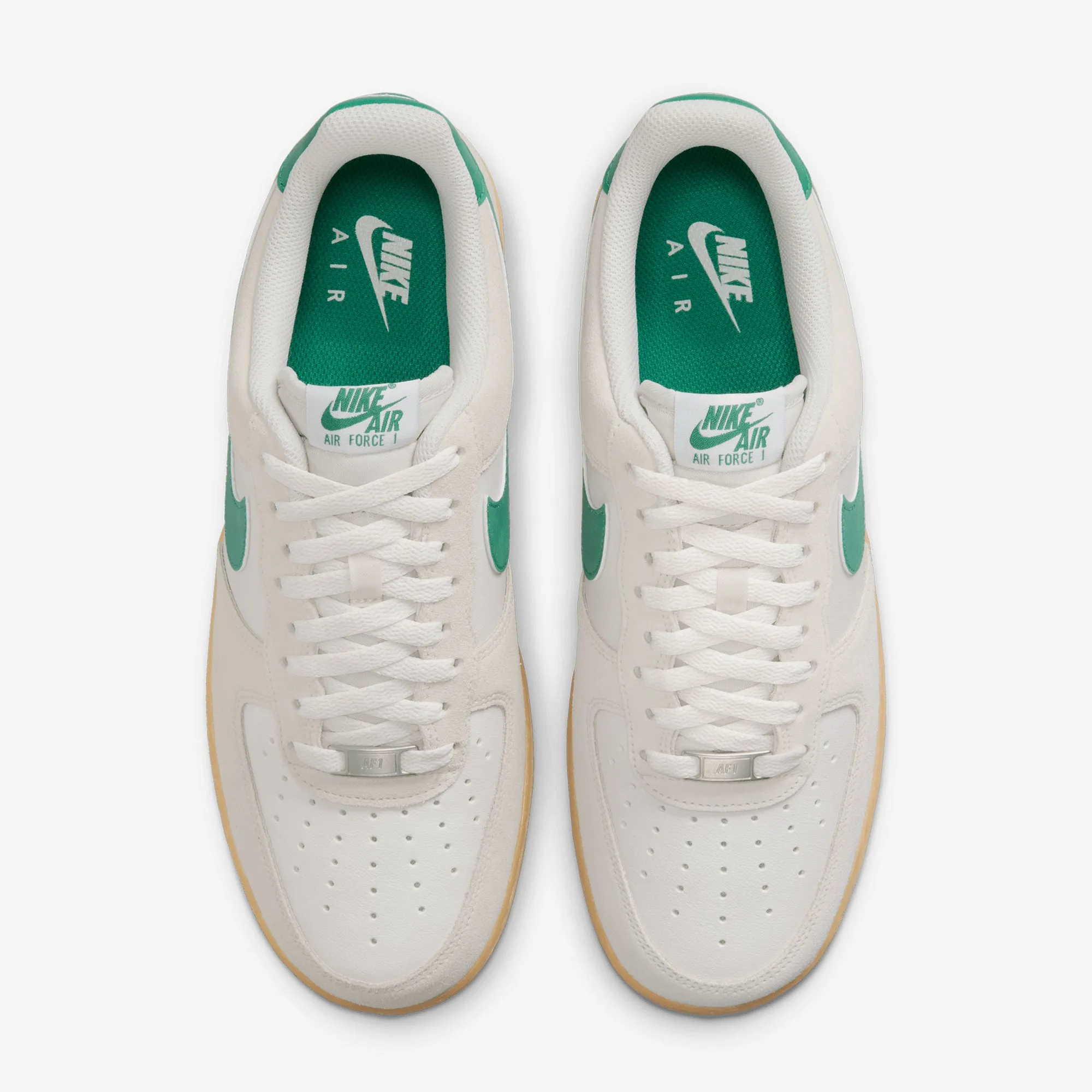 Reinforced toe box Neutral Control NIKE | AIR FORCE 1 '07 LV8 { PHANTOM/MALACHITE-GUM YELLOW