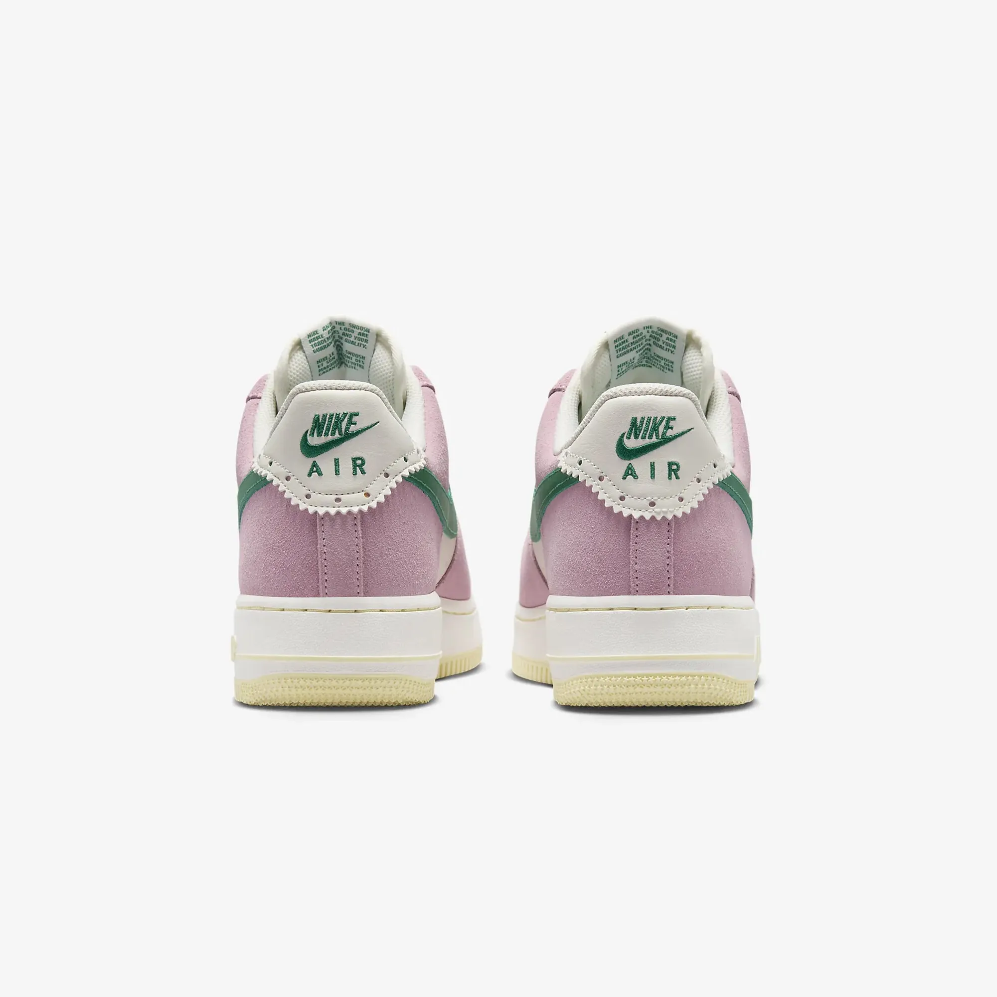 Nike | AIR FORCE 1 '07 LV8 { SAIL/MALACHITE-MED SOFT PINK-ALABASTER Zero Break In Design Tailored Comfort