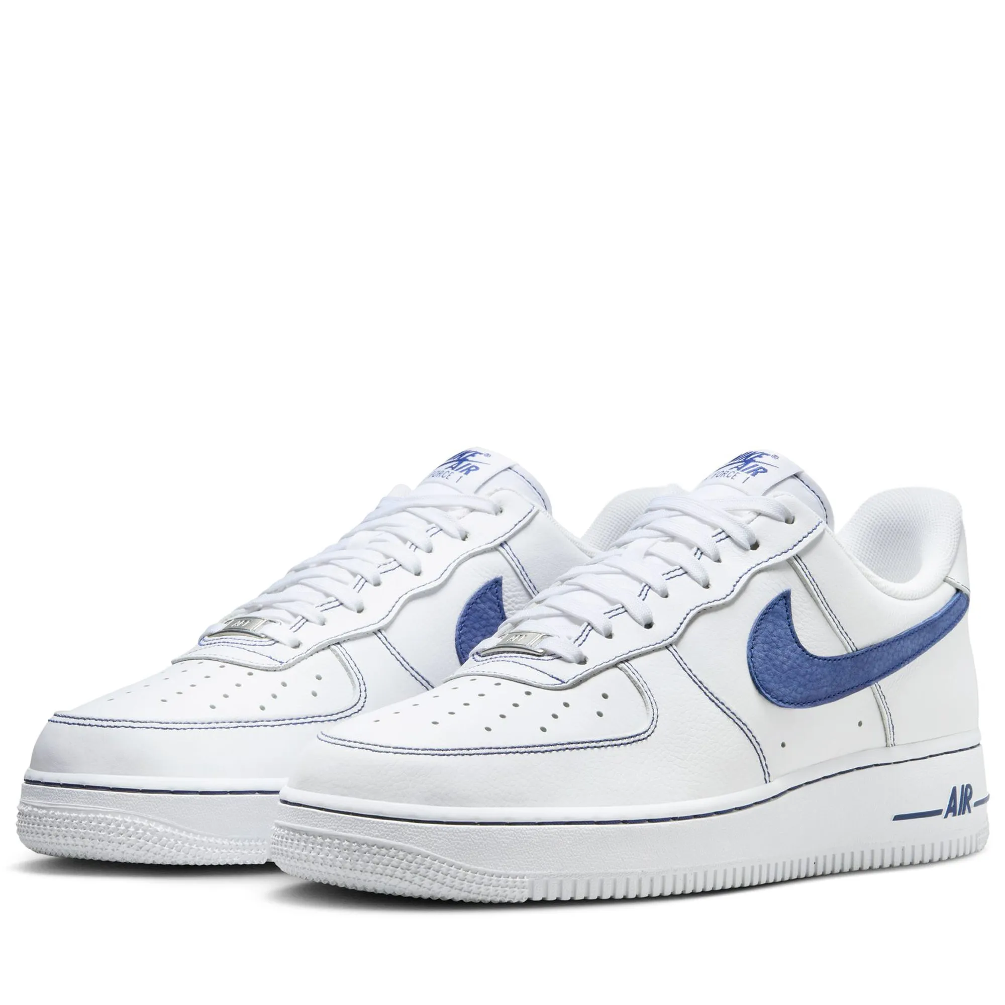 Nike Air Force 1 '07 LV8 - White/Deep Royal Blue Quick Drying Interior Exercise Daily