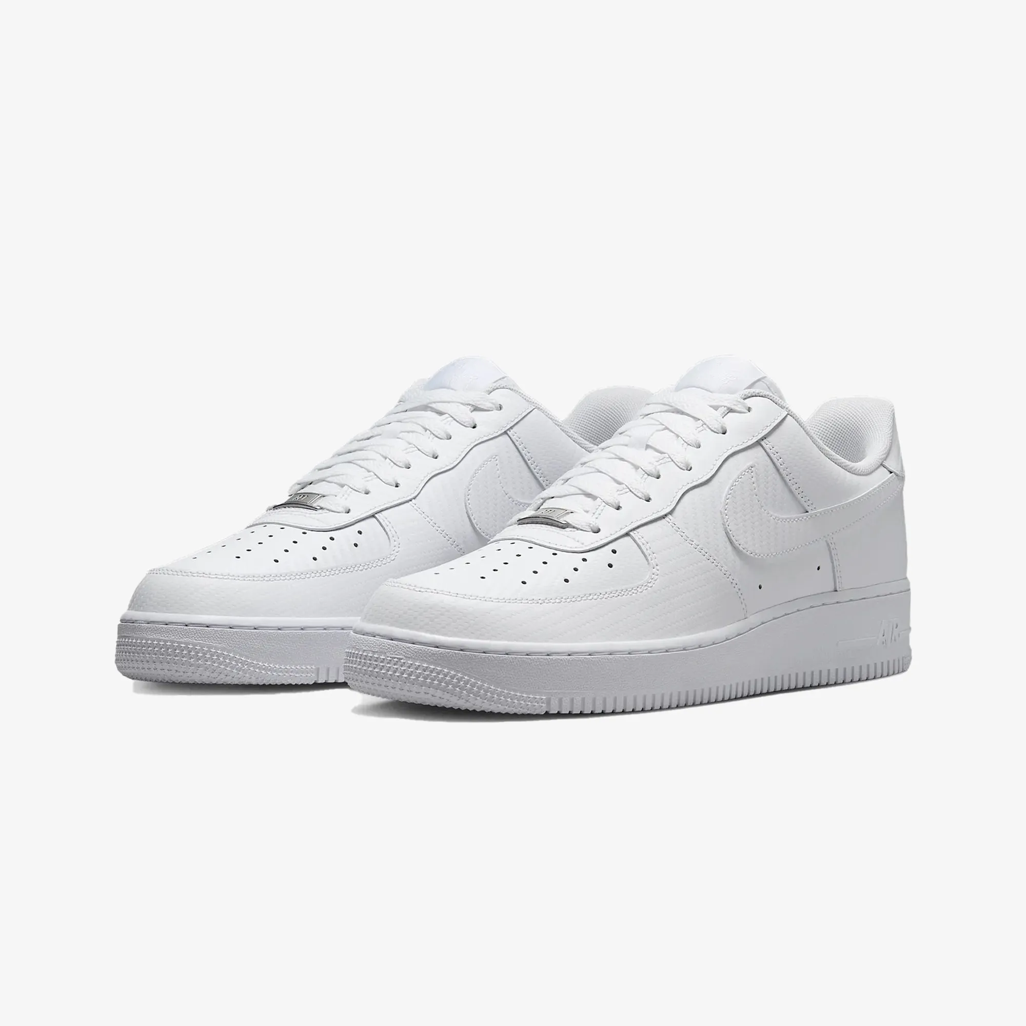 NIKE | AIR FORCE 1 '07 TEXTURE { WHITE/WHITE Hydrophobic Upper Coating Daily Focus