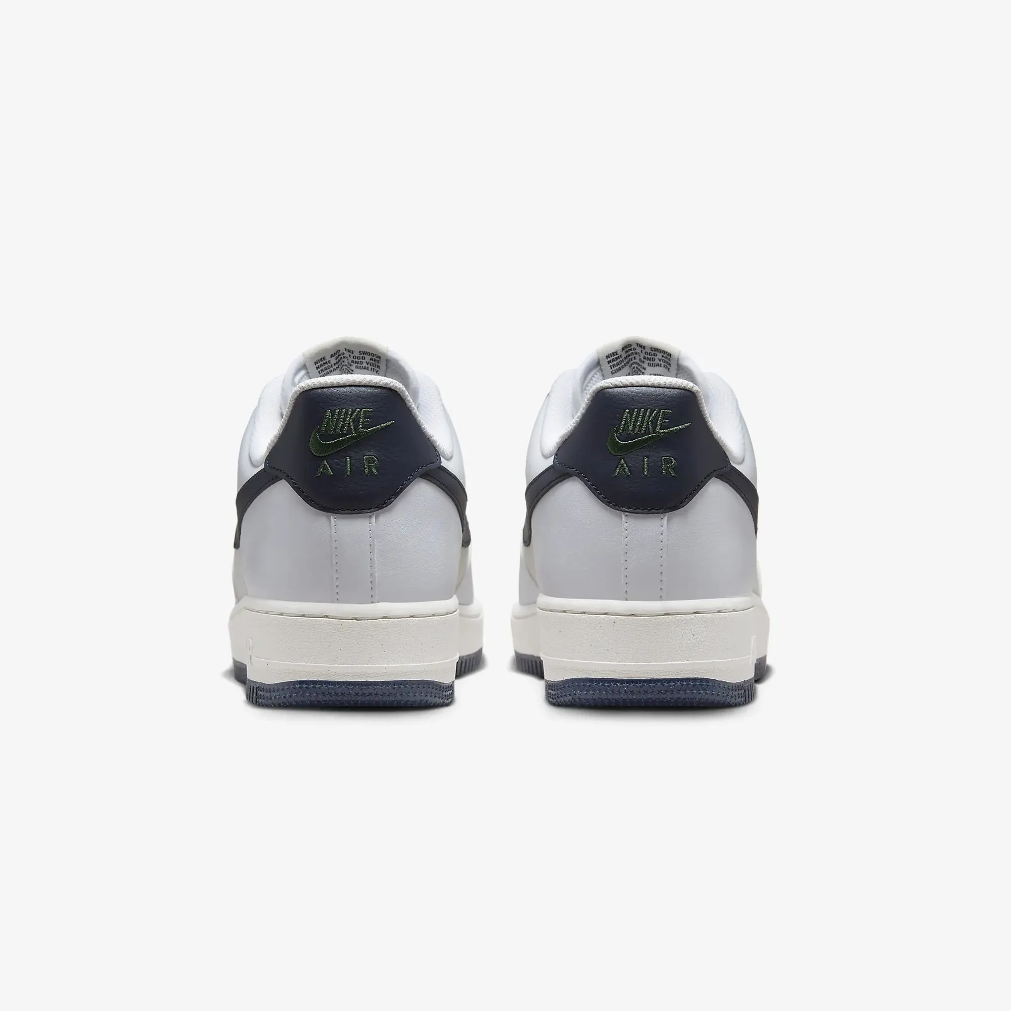 Nike | AIR FORCE 1 '07 { WHITE/OBSIDIAN-FIR-PHANTOM Gel Infused Cushioning Ventilated Lining