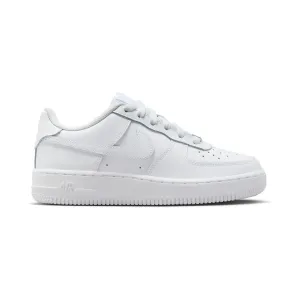 Nike Air Force 1 LE 'Triple White' Big Kids' Shoes Elastic tongue