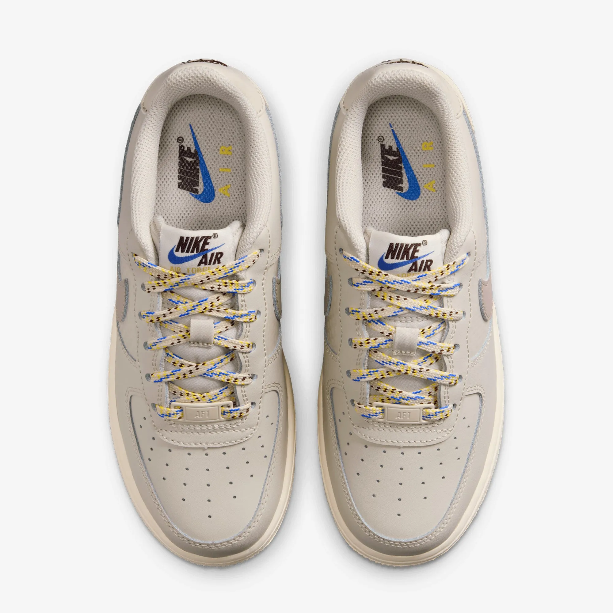 Slip Resistant Lightweight Cushioned Sole NIKE | AIR FORCE 1 LV8 1 (GS) { LT OREWOOD BRN/MALT-BURGUNDY CRUSH