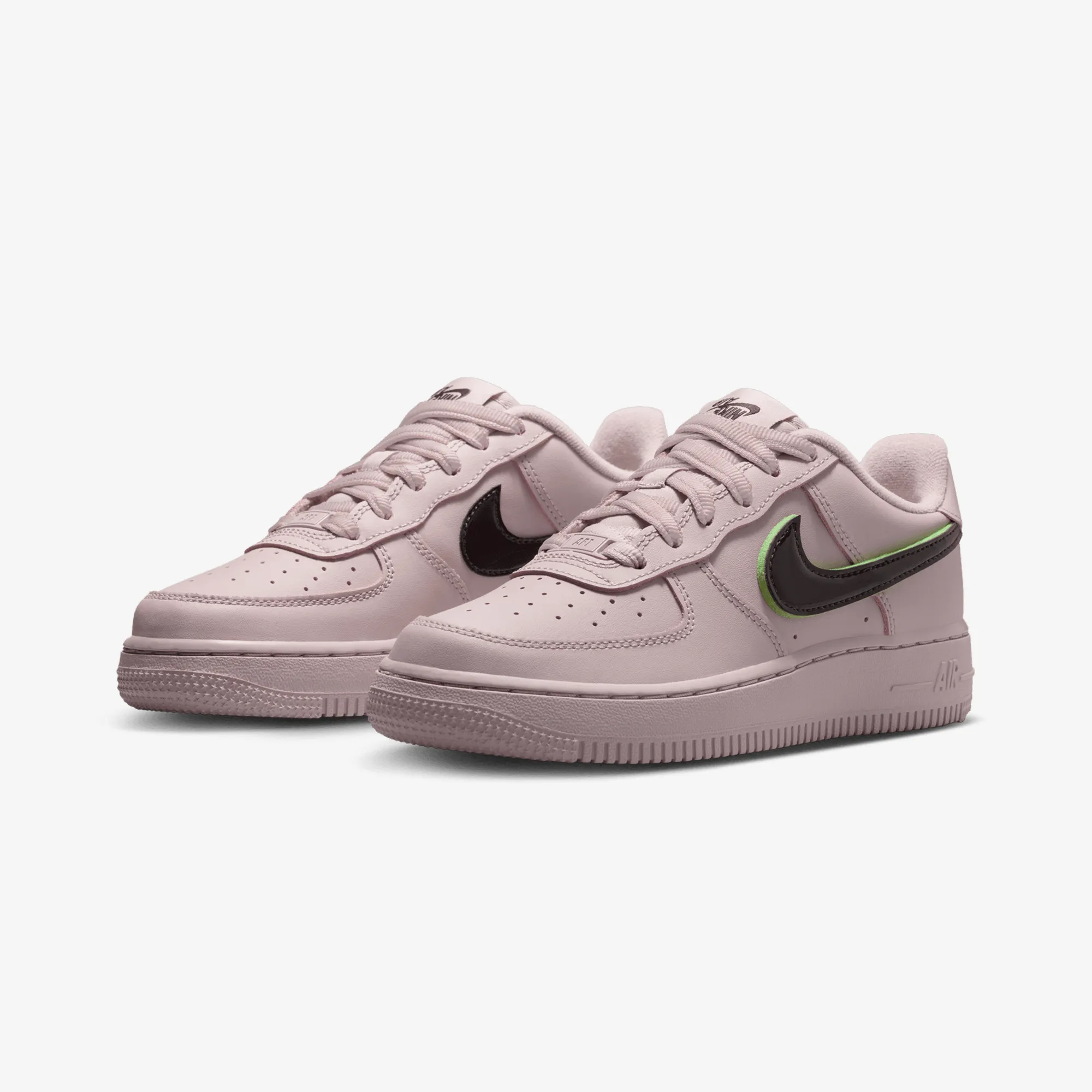 NIKE | AIR FORCE 1 LV8 { PARTICLE ROSE/VELVET BROWN-PARTICLE ROSE Jumping Support Wear resistant