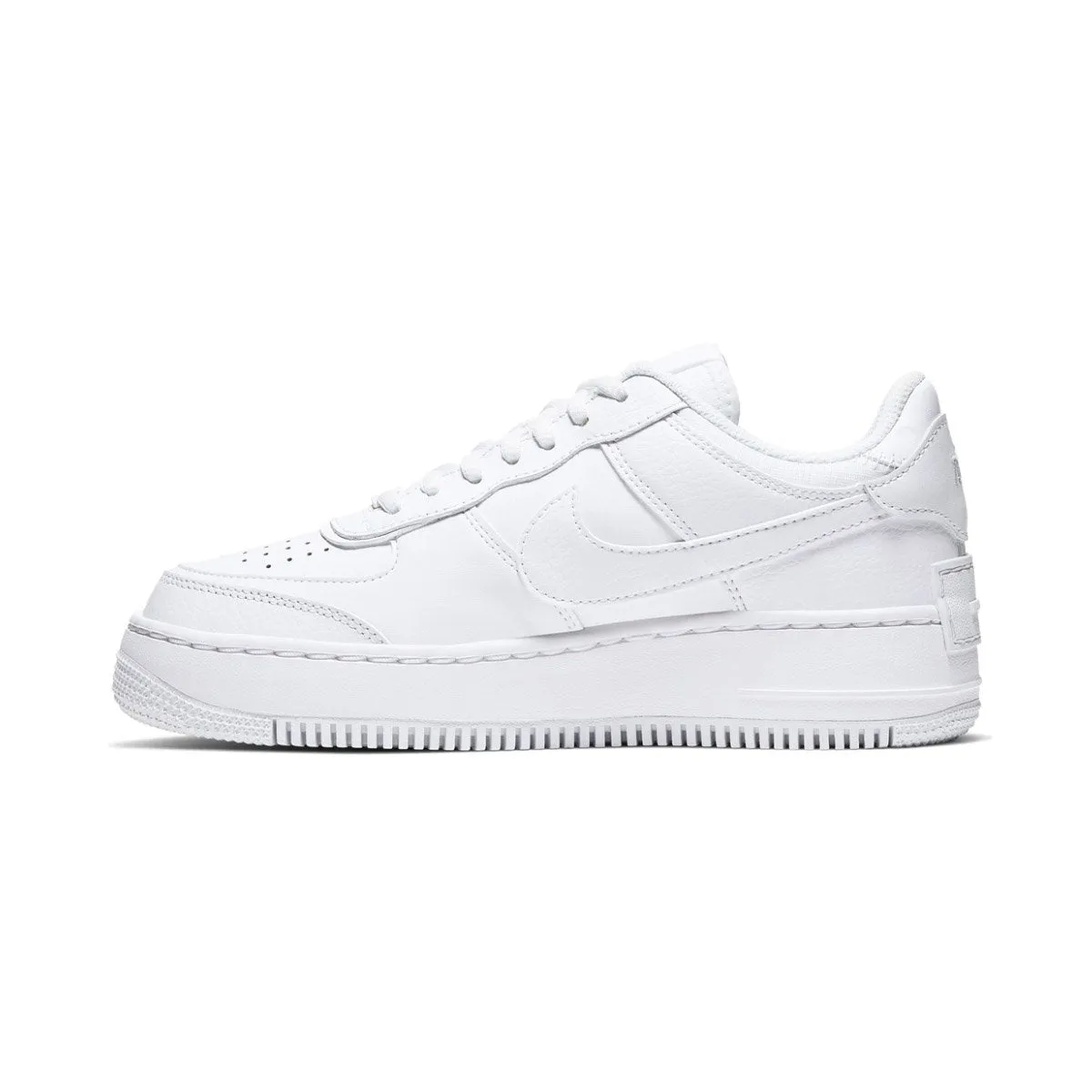 Nike Air Force 1 Shadow 'Triple White' Women's Shoes Core Support Airflow Ventilation Channels