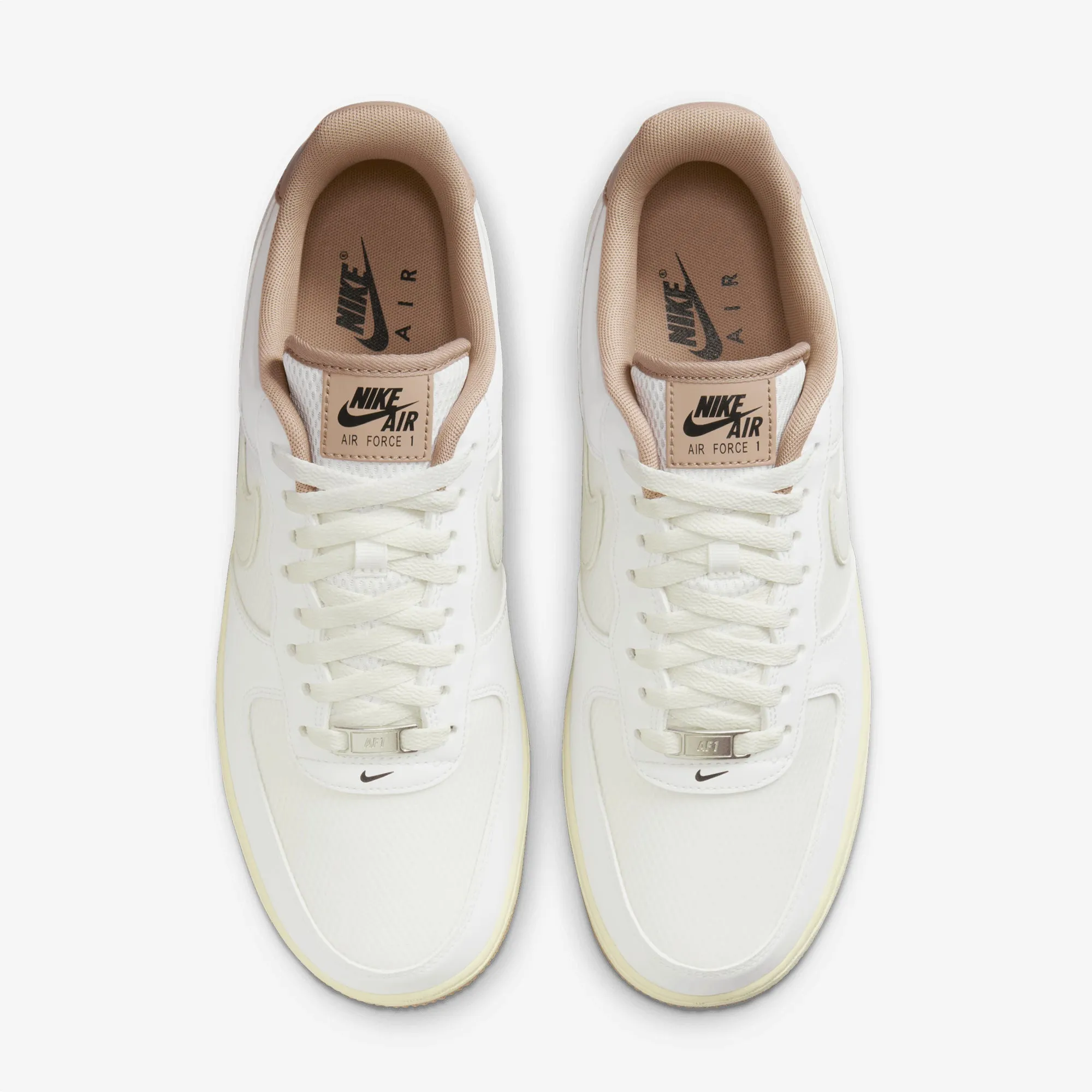 NIKE | AIR FORCE 1'07 LV8 { SUMMIT WHITE/SUMMIT WHITE-KHAKI Custom Feel Step Precision