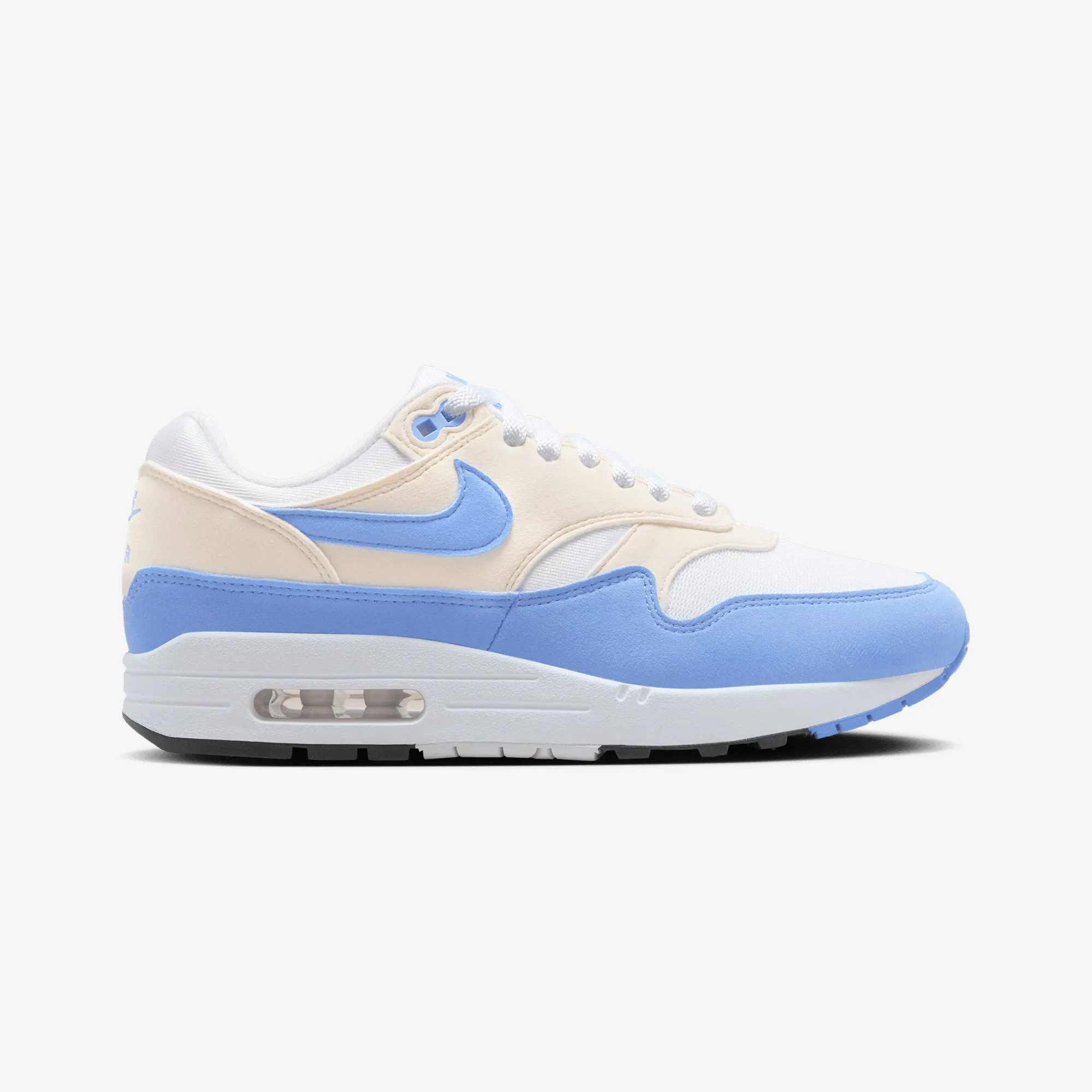 Breathable Outsole Vents NIKE | AIR MAX 1 { WHITE/ROYAL PULSE-PHANTOM-BLACK