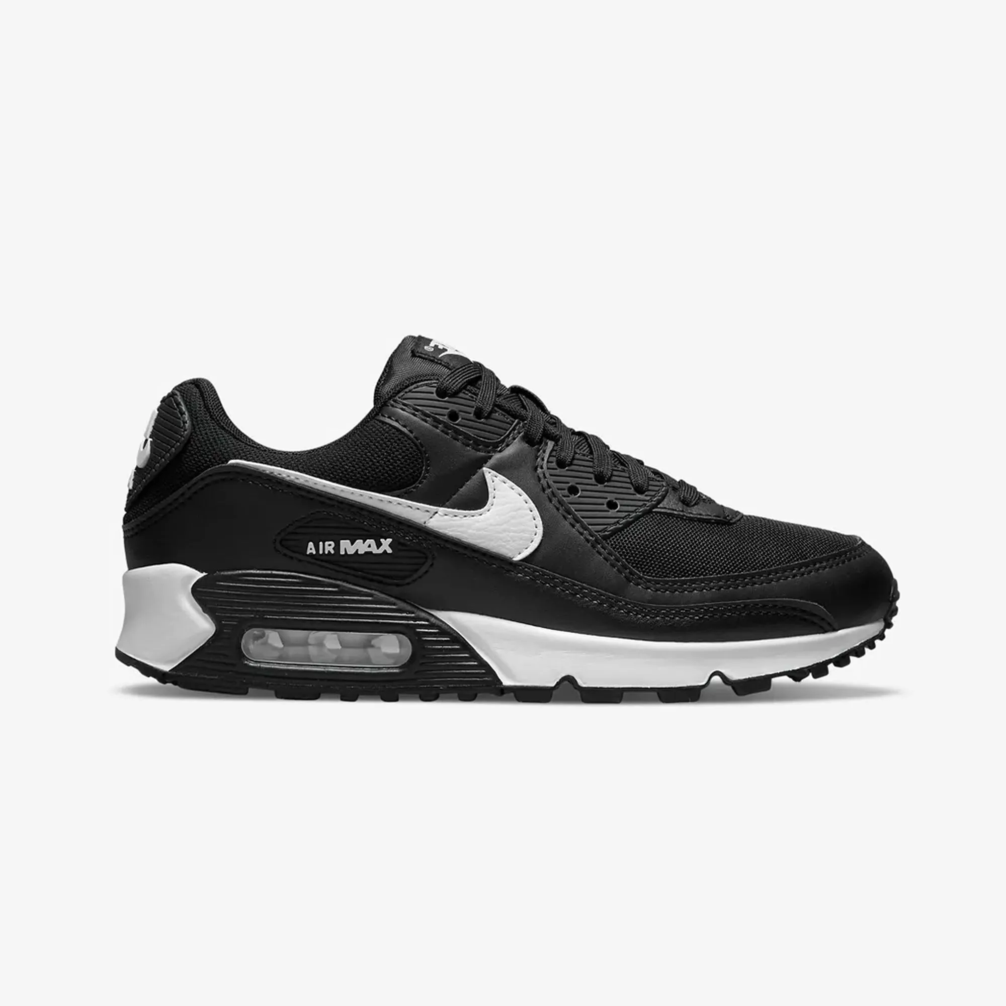 Nike | AIR MAX 90  { BLACK/WHITE-BLACK Zip Up Shock Resistance