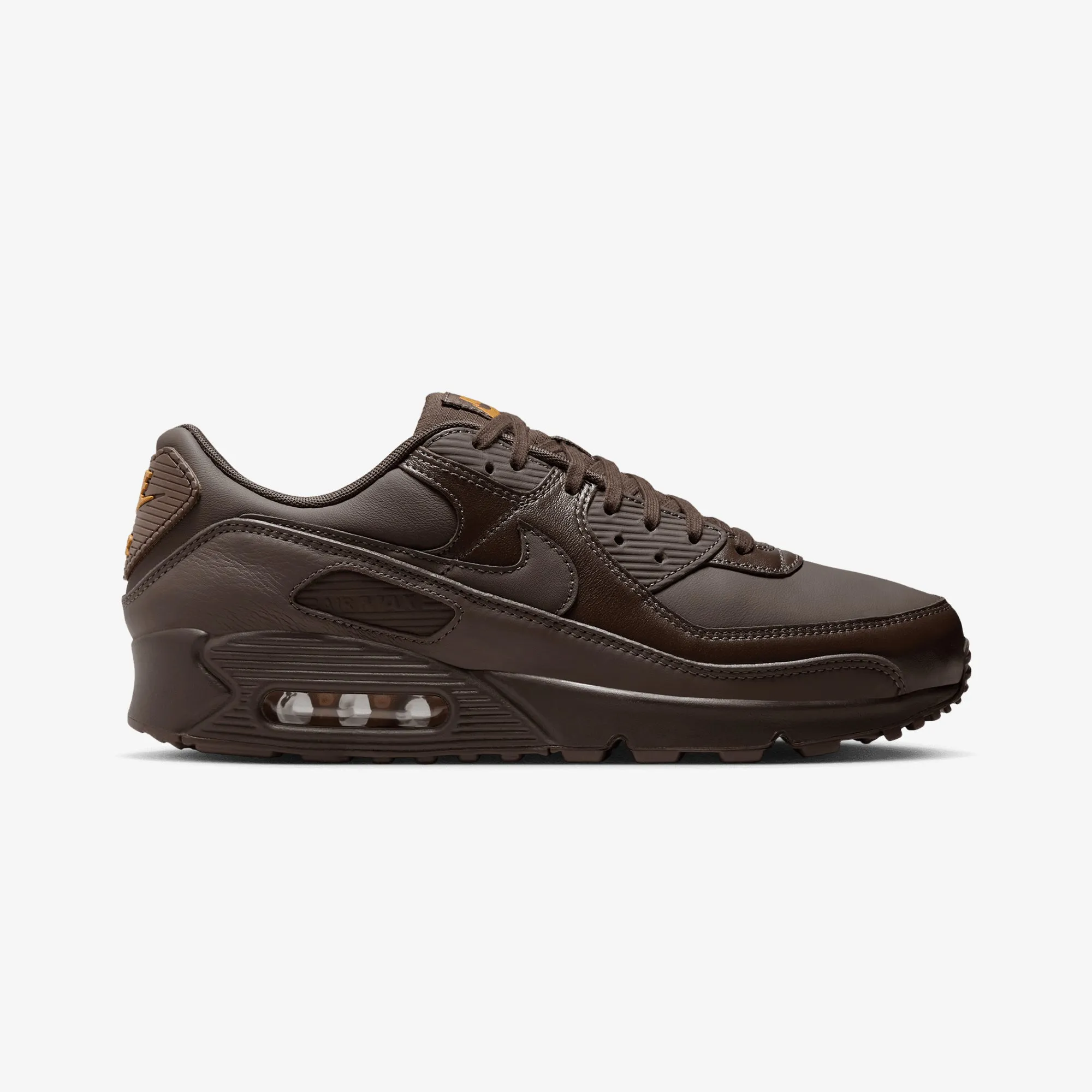 Nike | AIR MAX 90 ESS  { BAROQUE BROWN/BAROQUE BROWN-DESERT OCHRE Self Cleaning Tread Ground Feel
