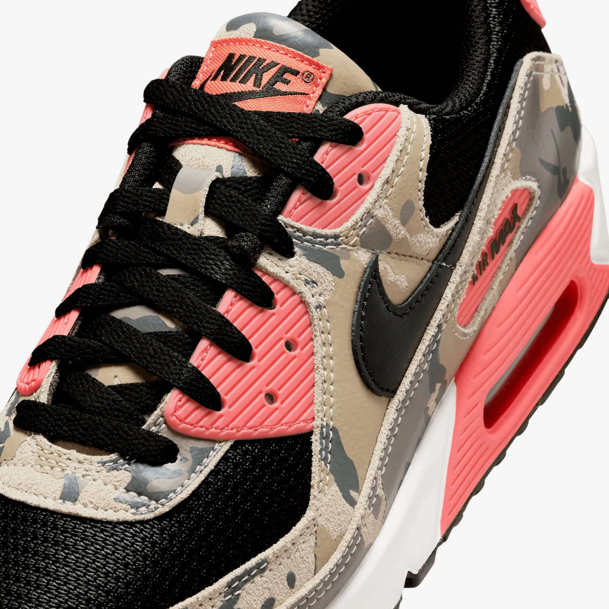 Support Sole Lightweight Feel Nike | AIR MAX 90 { LT KHAKI/BLACK-MAGIC EMBER-MINK BROWN