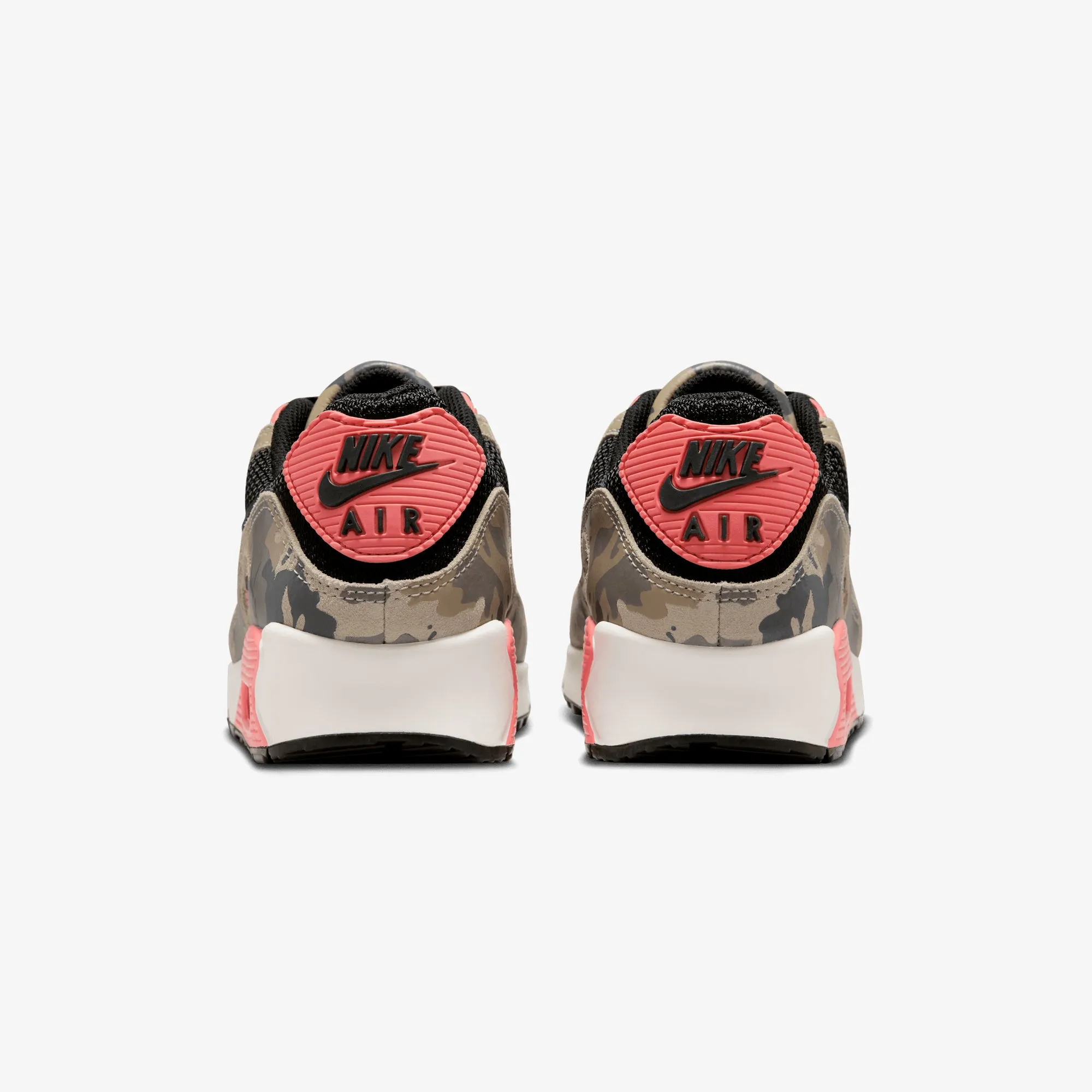 Nike | AIR MAX 90 { LT KHAKI/BLACK-MAGIC EMBER-MINK BROWN Air Cushioned Heel Impact Dispersion