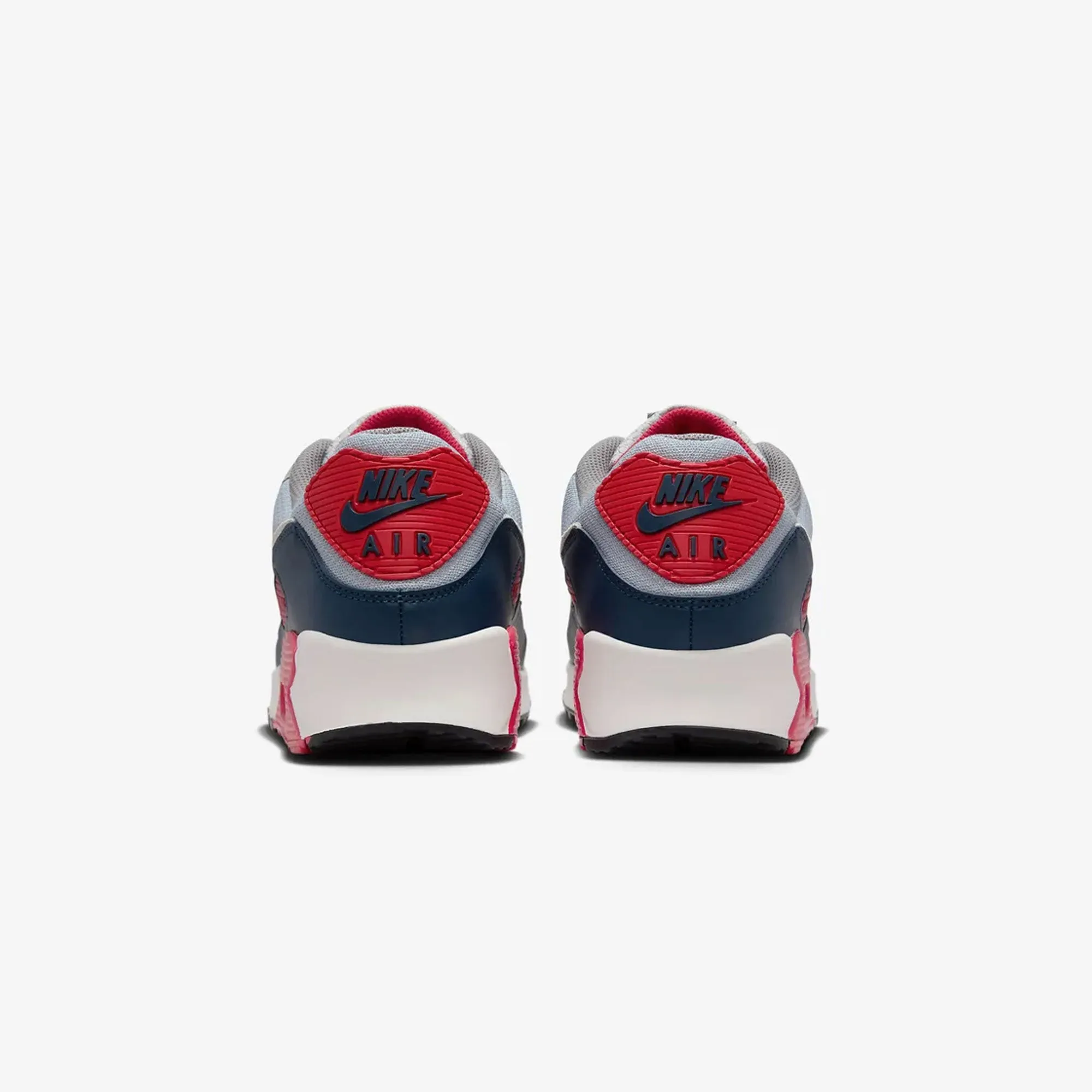 Rain Ready Cushioned Midsole Design NIKE | AIR MAX 90 { LT SMOKE GREY/PHANTOM-ARMORY NAVY