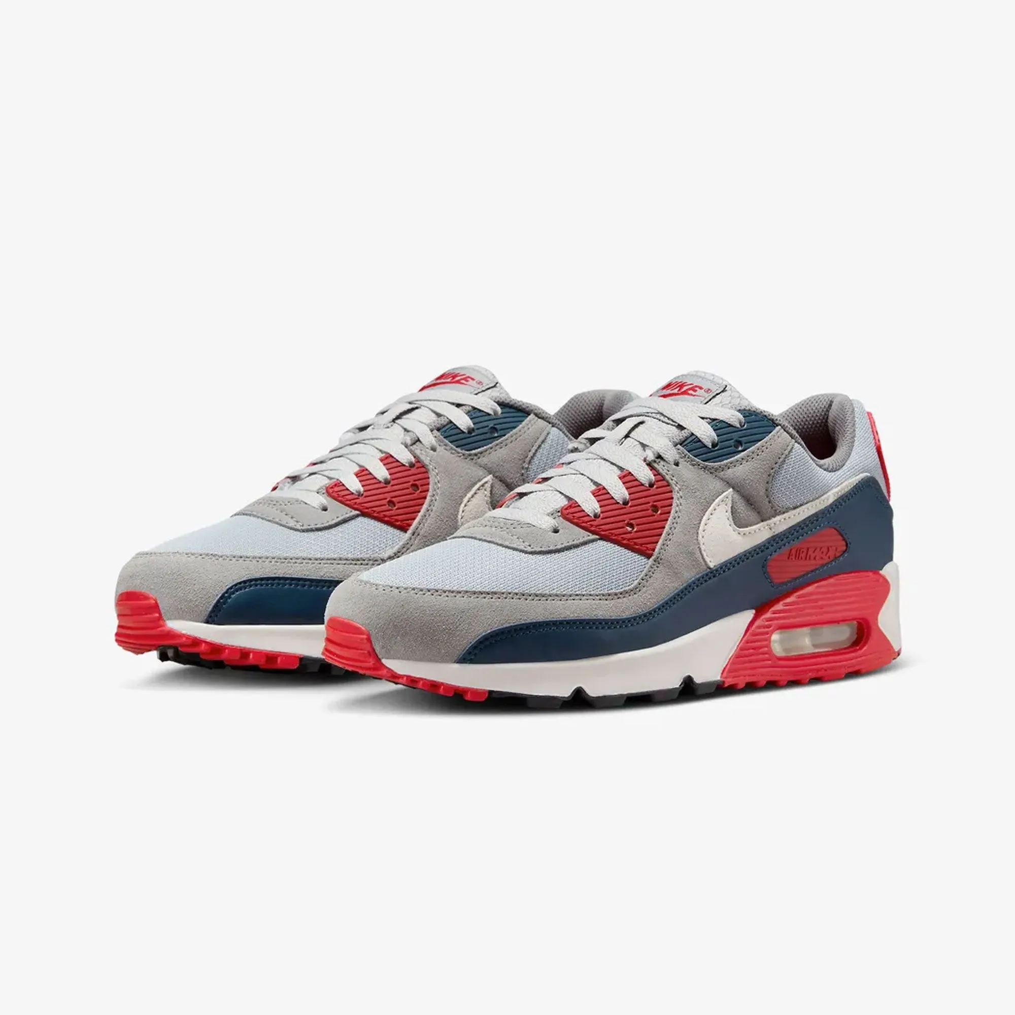 NIKE | AIR MAX 90 { LT SMOKE GREY/PHANTOM-ARMORY NAVY Comfortable ankle support Comfort Technology