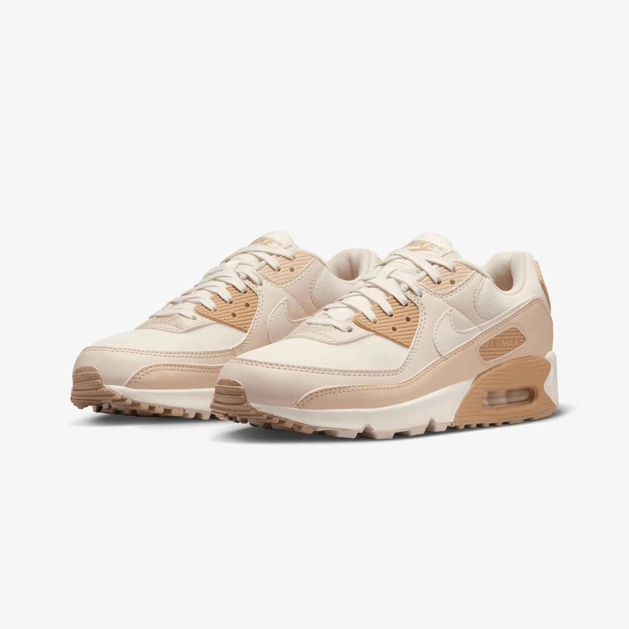 NIKE | AIR MAX 90 { PHANTOM/SAIL-SANDDRIFT-LT OREWOOD BRN Fast Flow Asymmetric Lacing System