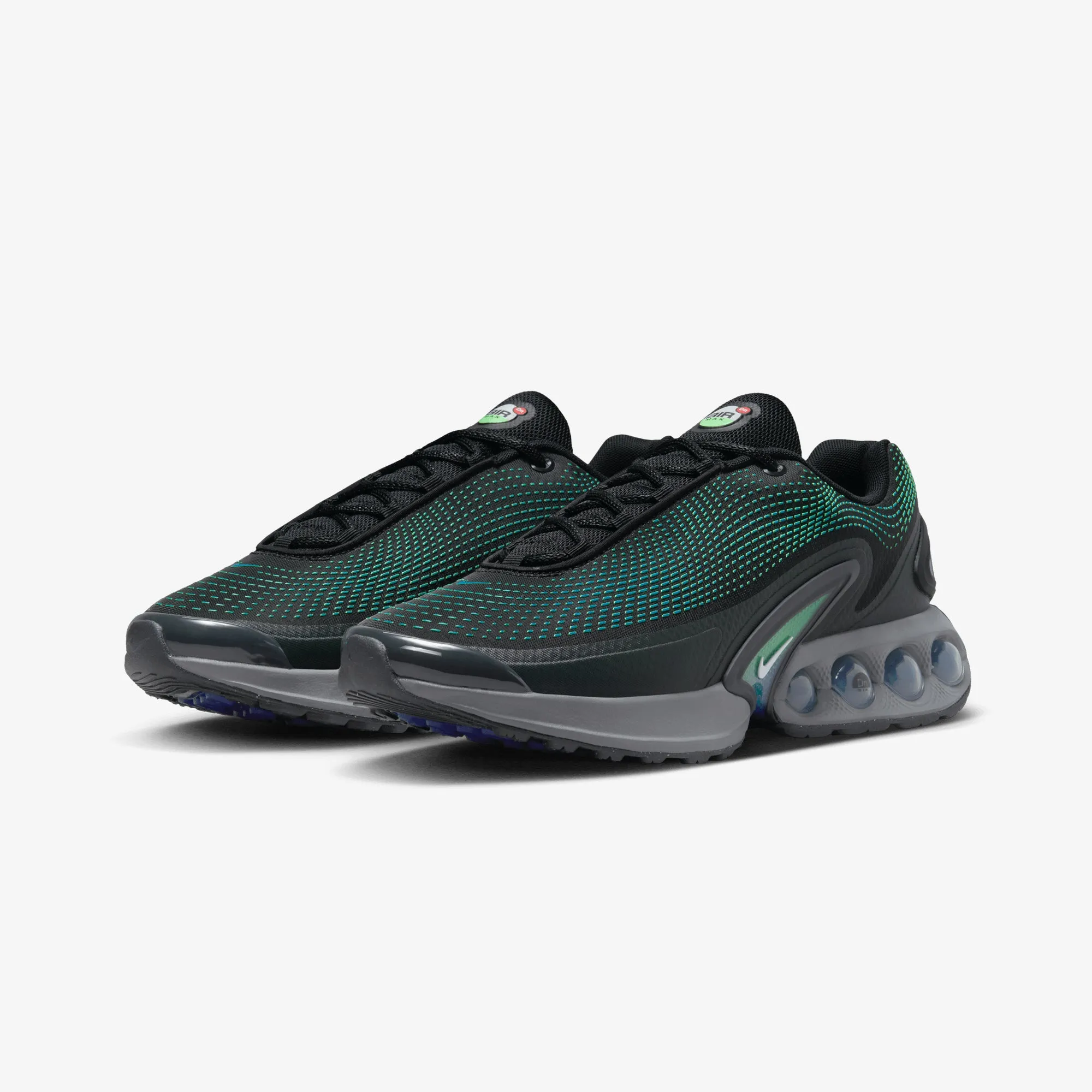 Nike | AIR MAX DN  { BLACK/WHITE-HYPER COBALT-RAGE GREEN Urban Ride Multifunctional