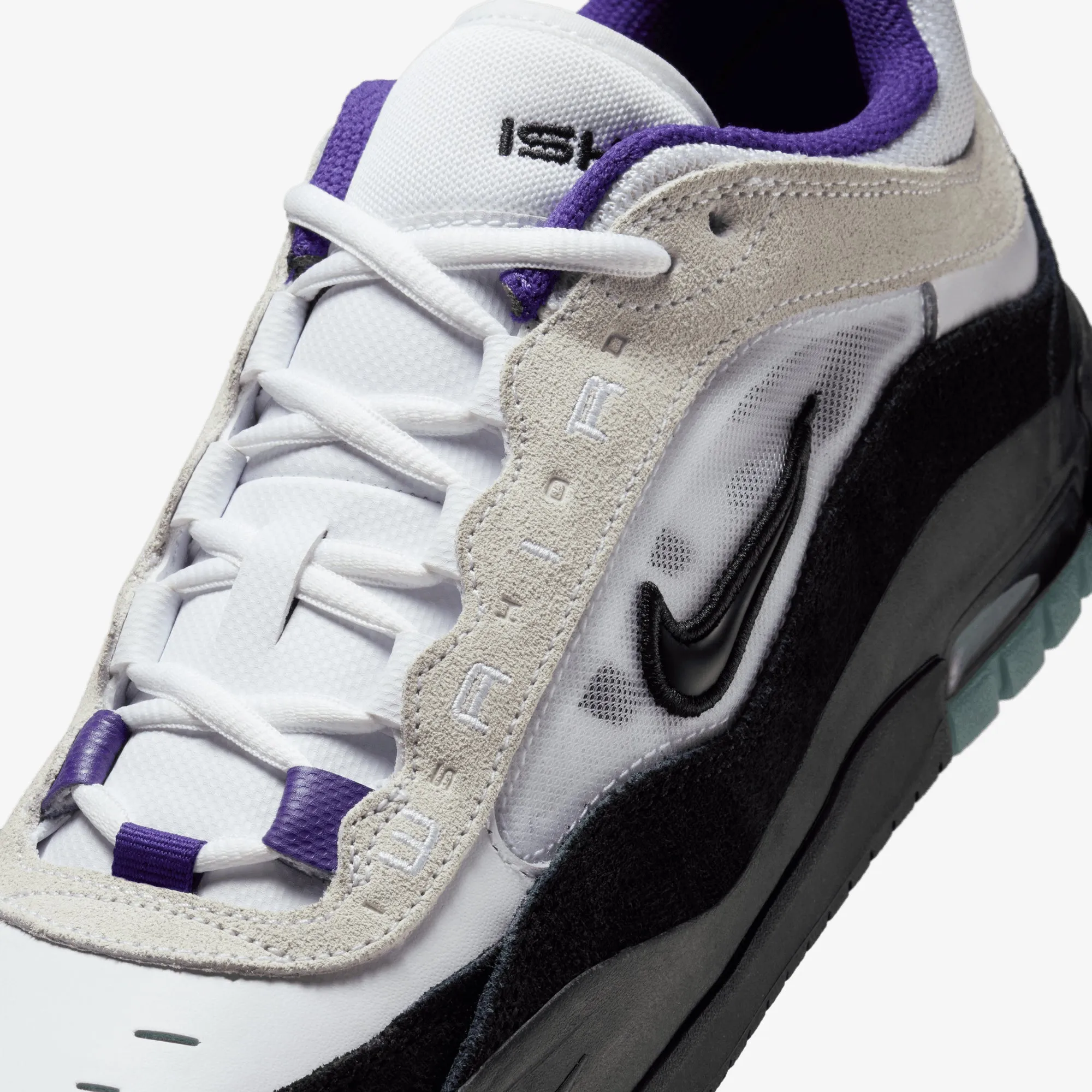 LightweightDesign Bonded Seam Construction Nike | AIR MAX ISHOD { WHITE/BLACK-COURT PURPLE-BLACK